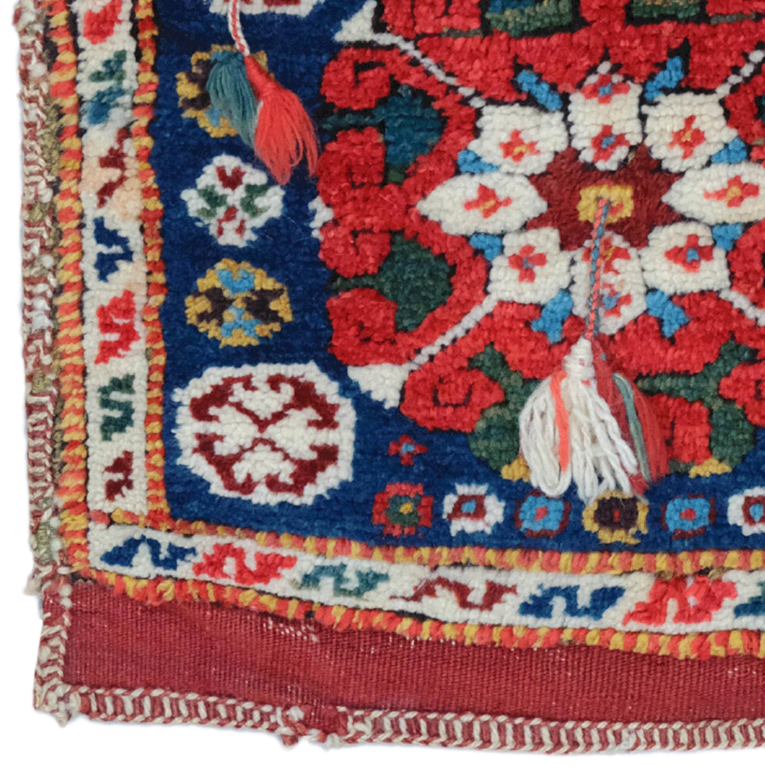 Wool Bergama Heybe - Middle of The 19th Century Bergama Heybe For Sale