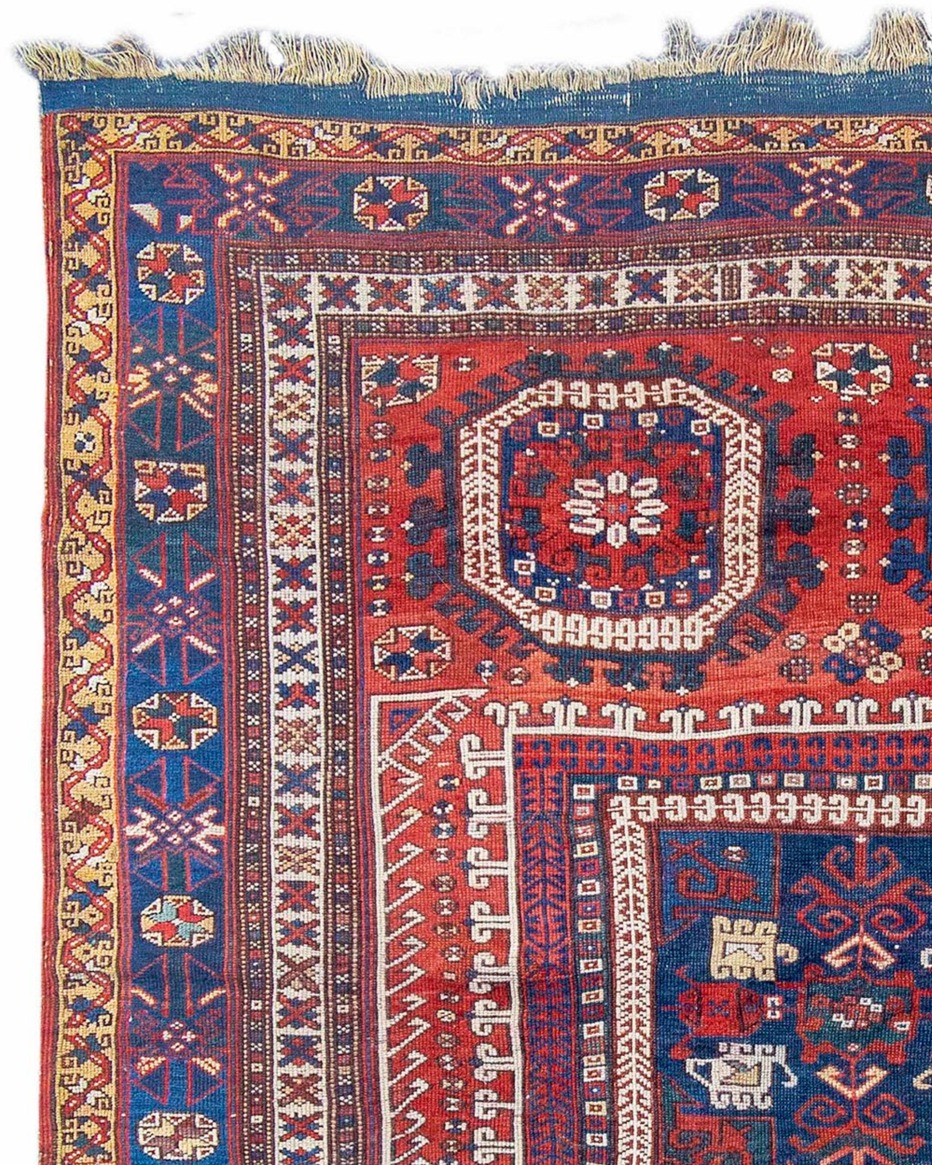 Hand-Woven Antique Turkish Bergama Rug, 19th Century For Sale