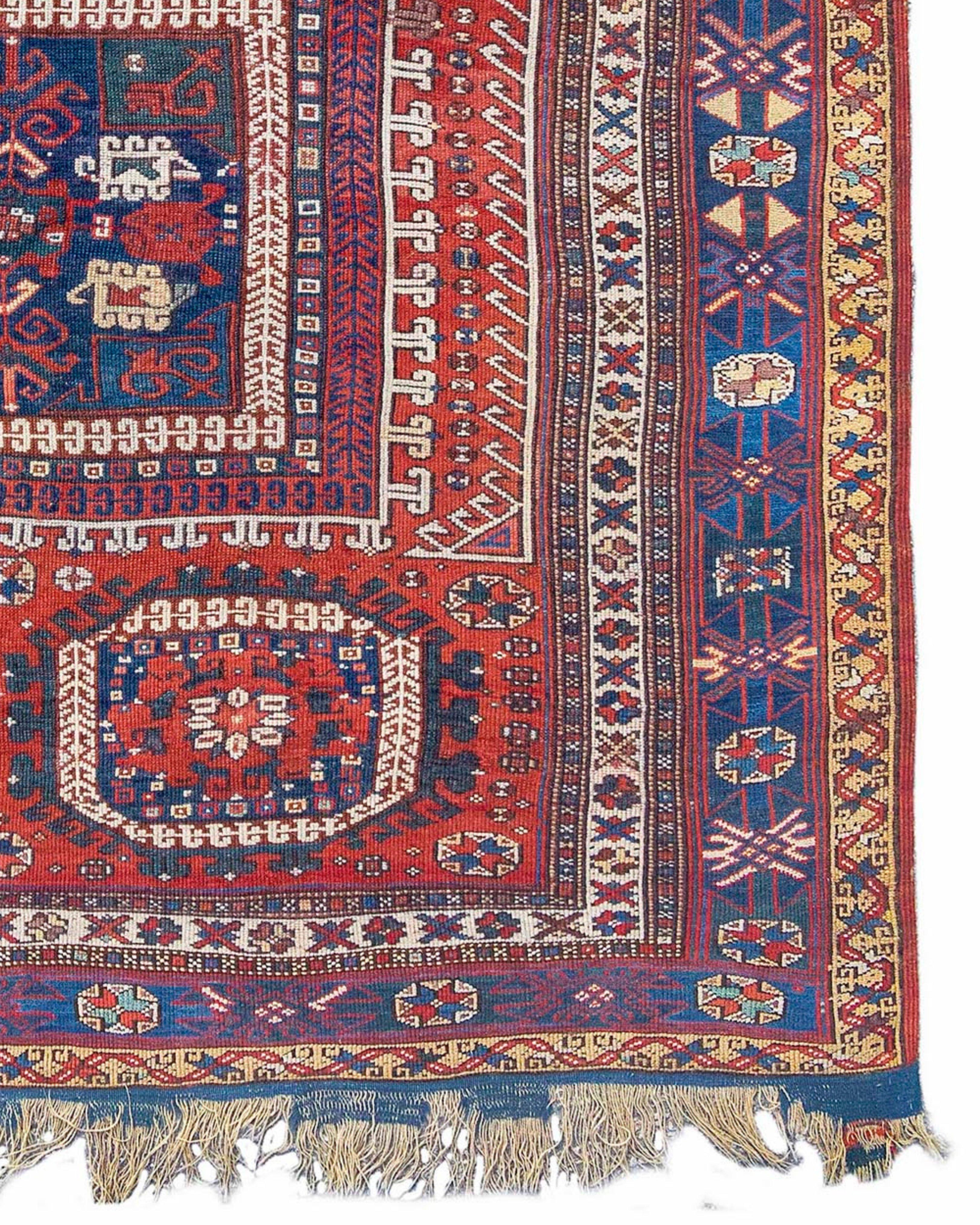 Wool Antique Turkish Bergama Rug, 19th Century For Sale