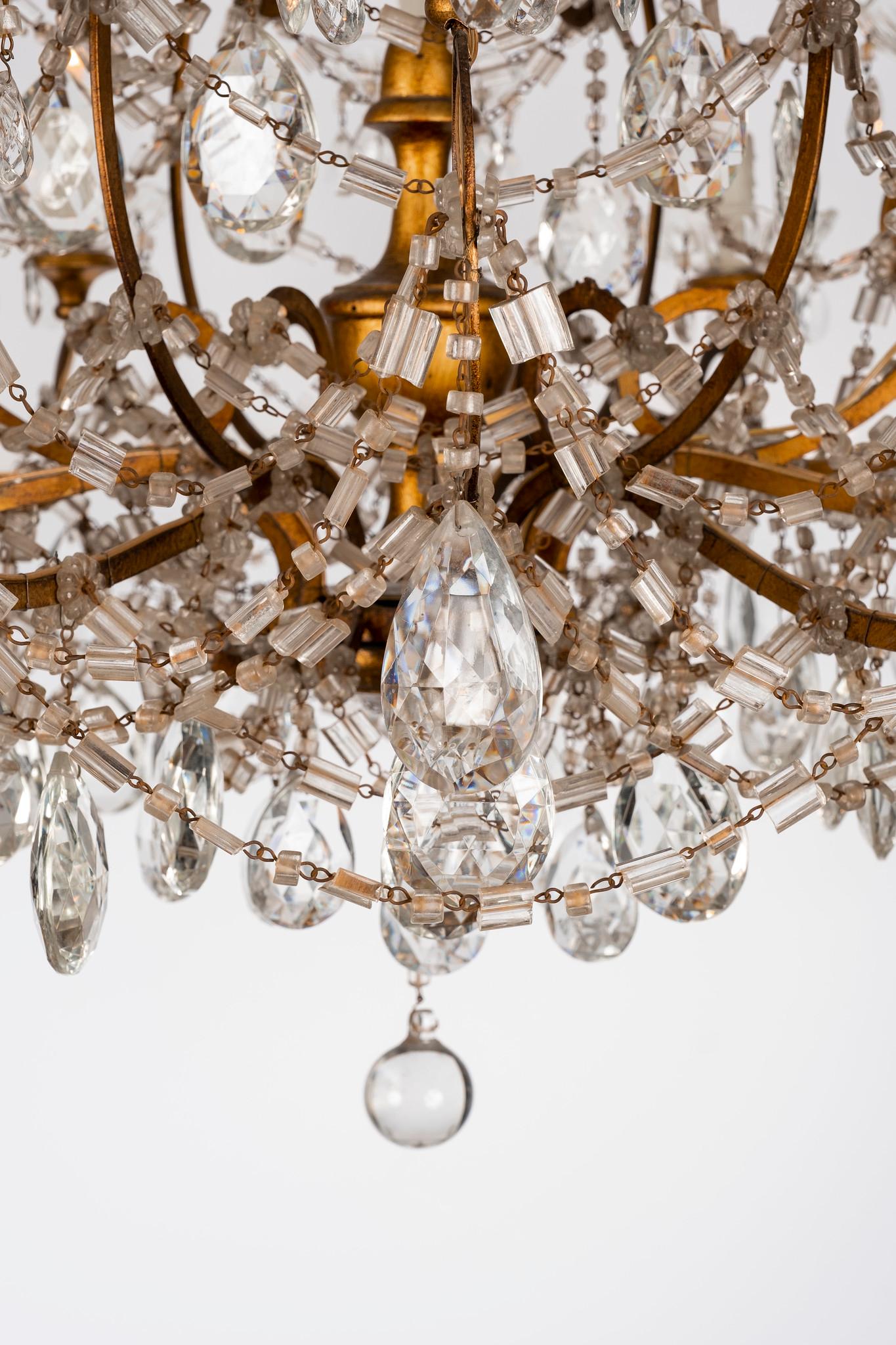 20th Century Bergamo Crystal Chandelier For Sale