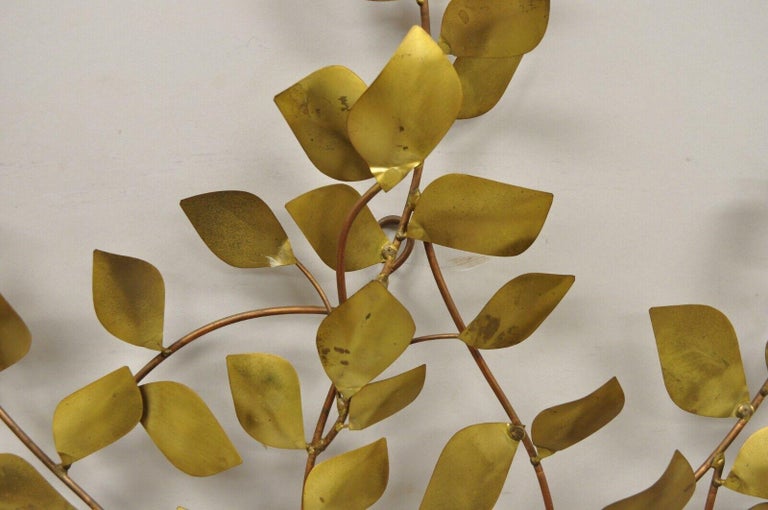 Bergasse Mid-Century Modern Brass Tree of Life Large Wall Art Sculpture ...