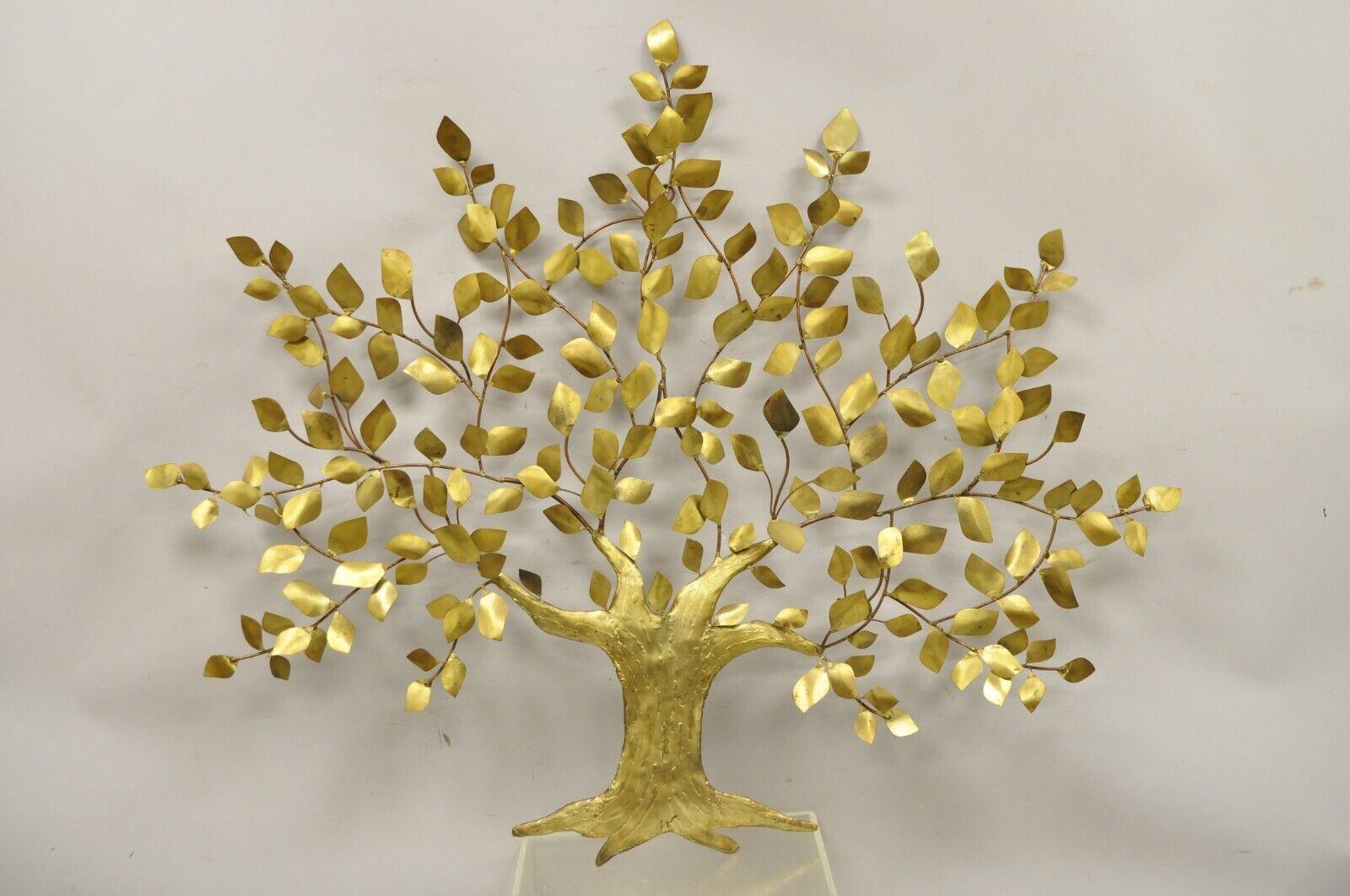 Bergasse Mid-Century Modern Brass Tree of Life Large Wall Art Sculpture For Sale 5