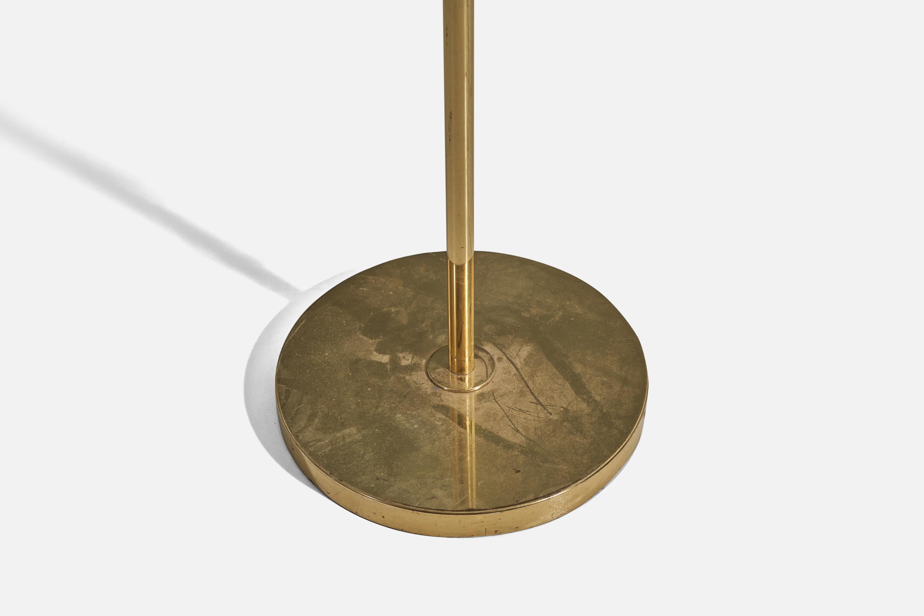 Late 20th Century Bergboms, Adjustable Floor Lamp, Brass, Sweden, 1970s For Sale