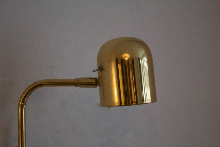 Mid-Century Modern Bergboms, Adjustable Wall Lights, Brass, Sweden, 1970s For Sale