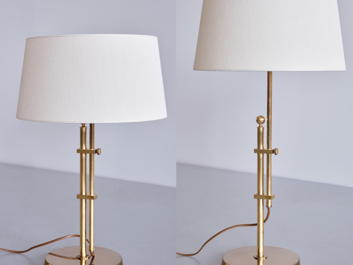 Bergboms B-131 Height Adjustable Table Lamp in Brass, Sweden, 1950s For Sale 5