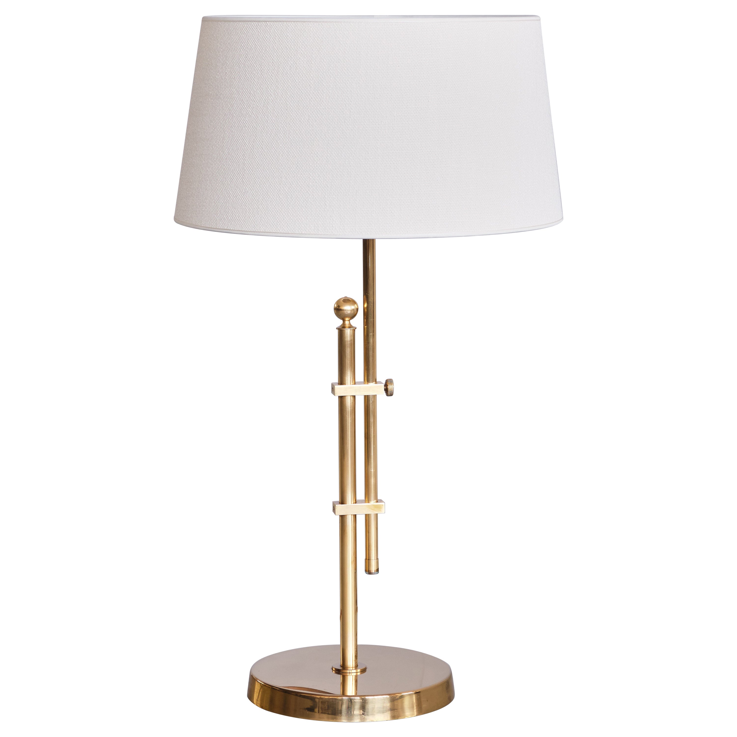 Bergboms lampe de bureau à hauteur réglable B-131 en laiton, Suède, années 1950 en vente
