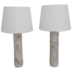 Bergboms "B10" Table Lamps in Alabaster / Marble, 1960s, Swedish