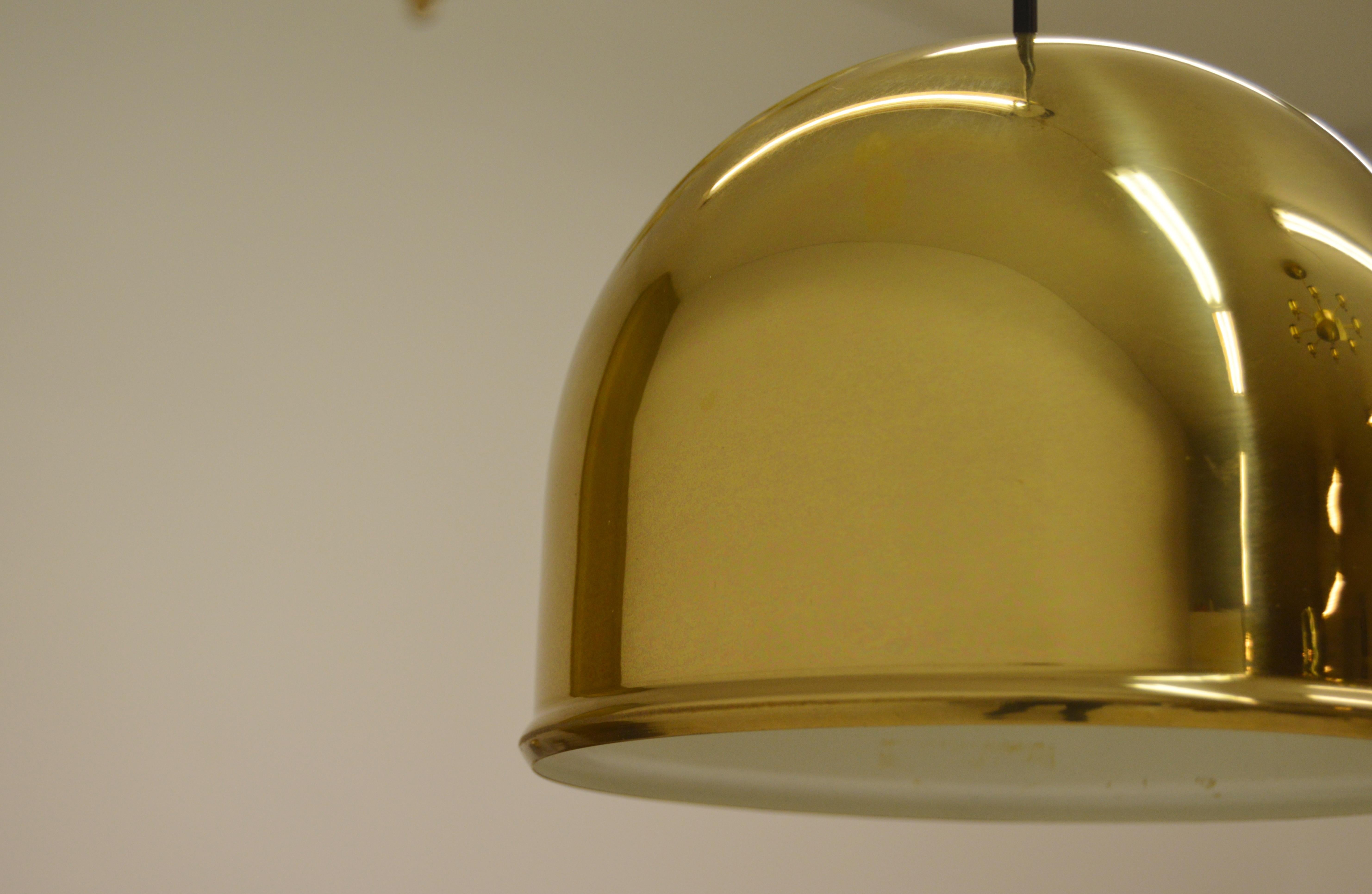 Mid-Century Modern Bergboms Brass Pendant For Sale