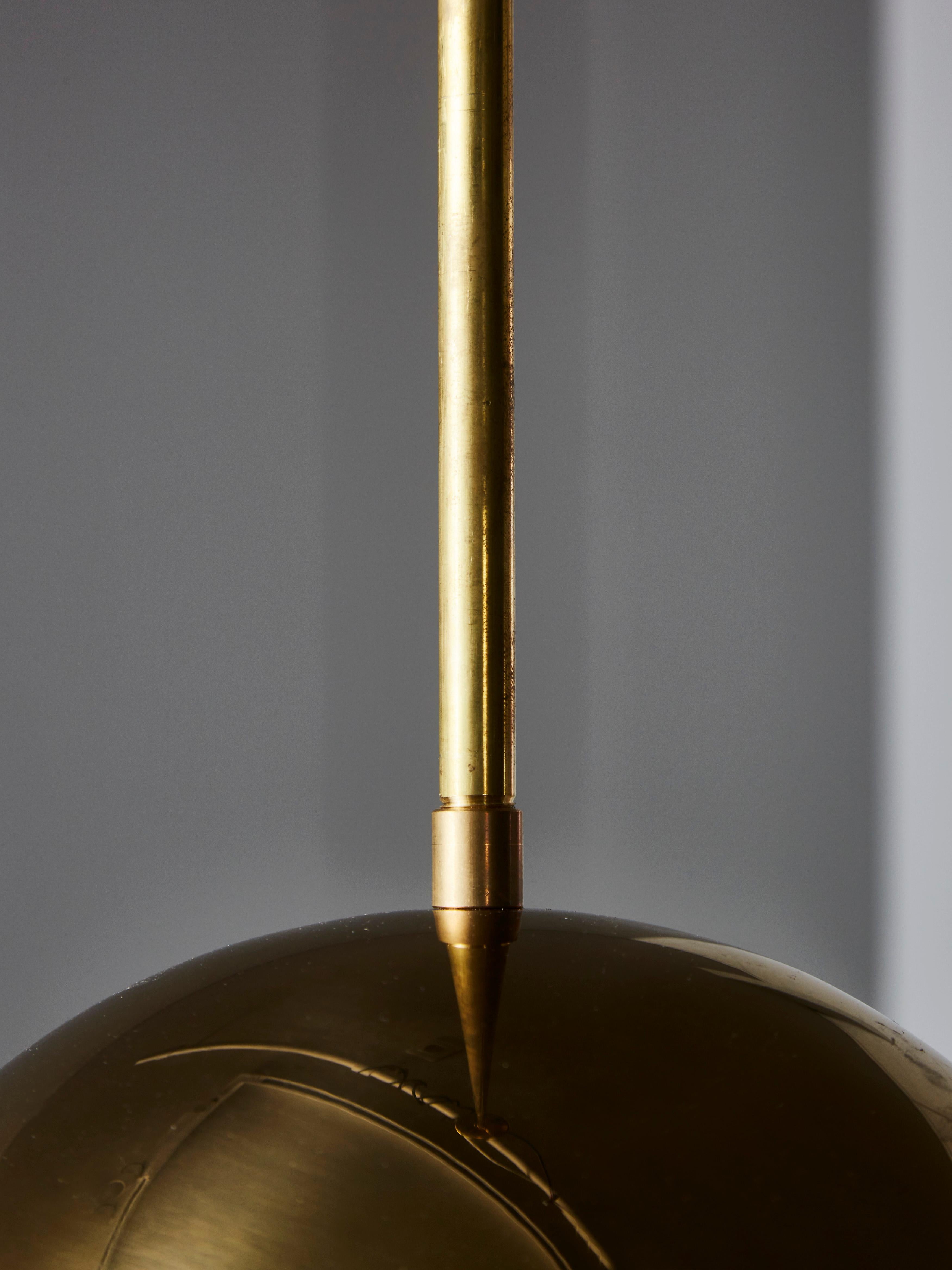 Swedish Bergboms Brass Pendants  For Sale