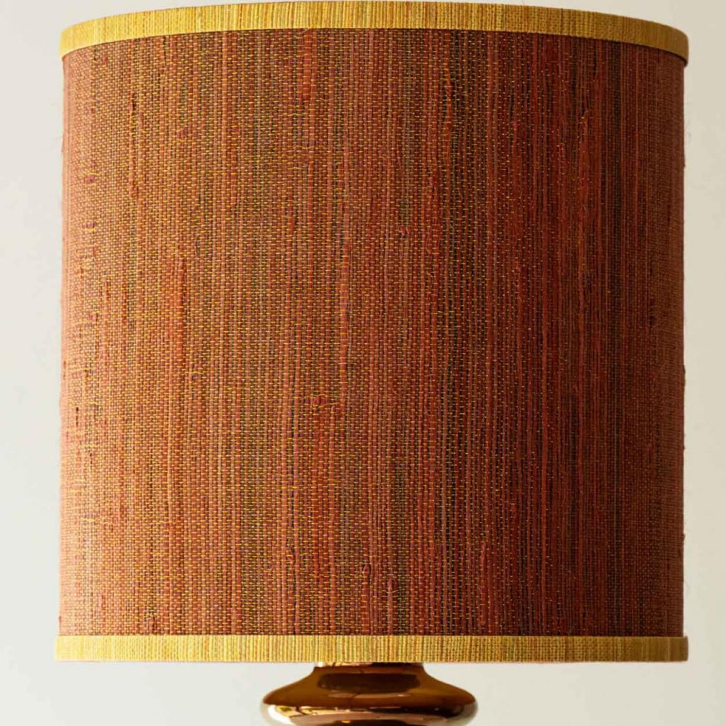 Lampe de table Bergboms en céramique et cuivre, abat-jour de R. Houben Bon état - En vente à Rijssen, NL