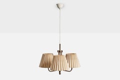 Bergboms, lampadario, ottone, tessuto, Svezia, anni ’60