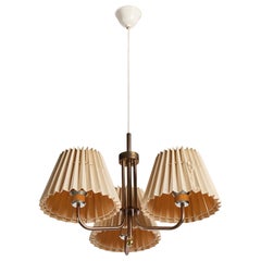 Bergboms, lampadario, ottone, tessuto, Svezia, anni ’60
