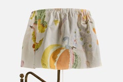 Bergboms, Floor Lamp, Brass, Fabric, Sweden, 1970s