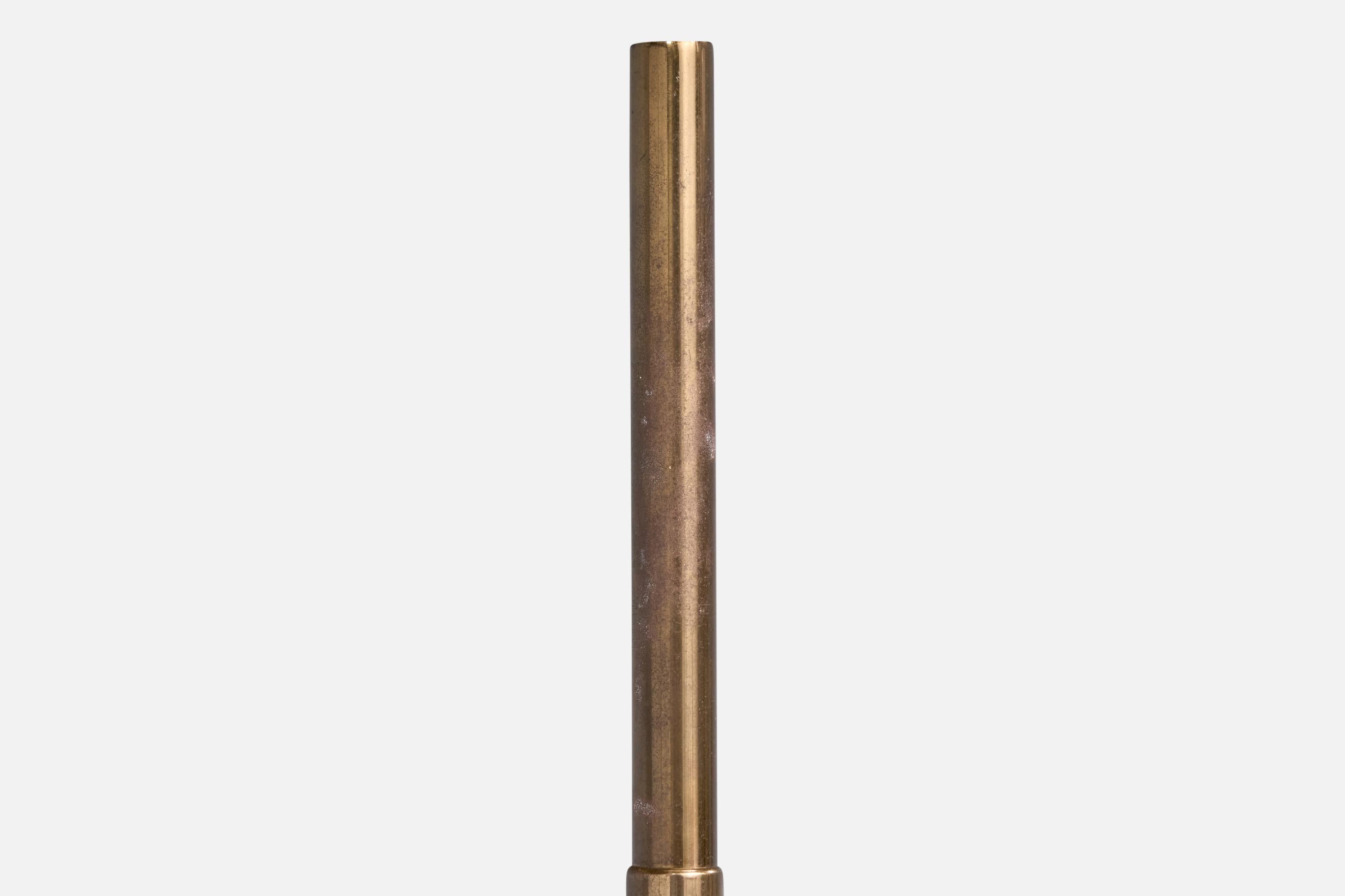 Bergboms, Floor Lamps, Brass, Fabric, Sweden, 1970s For Sale 9