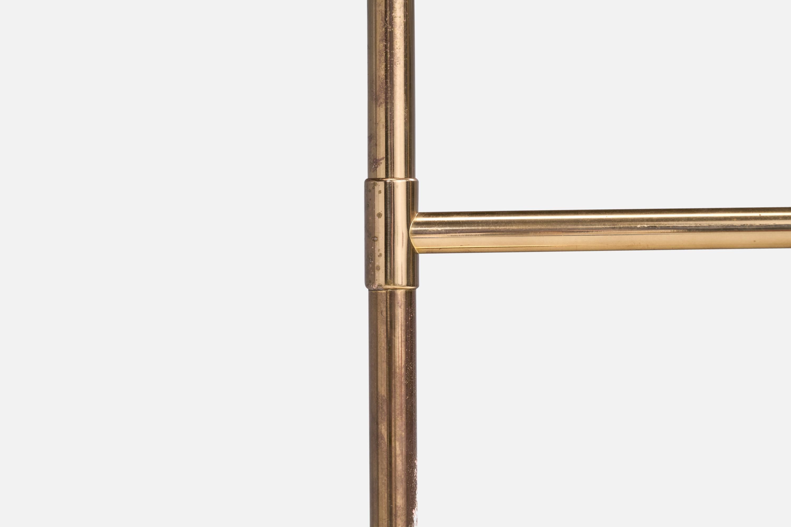 Bergboms, Floor Lamps, Brass, Fabric, Sweden, 1970s For Sale 10