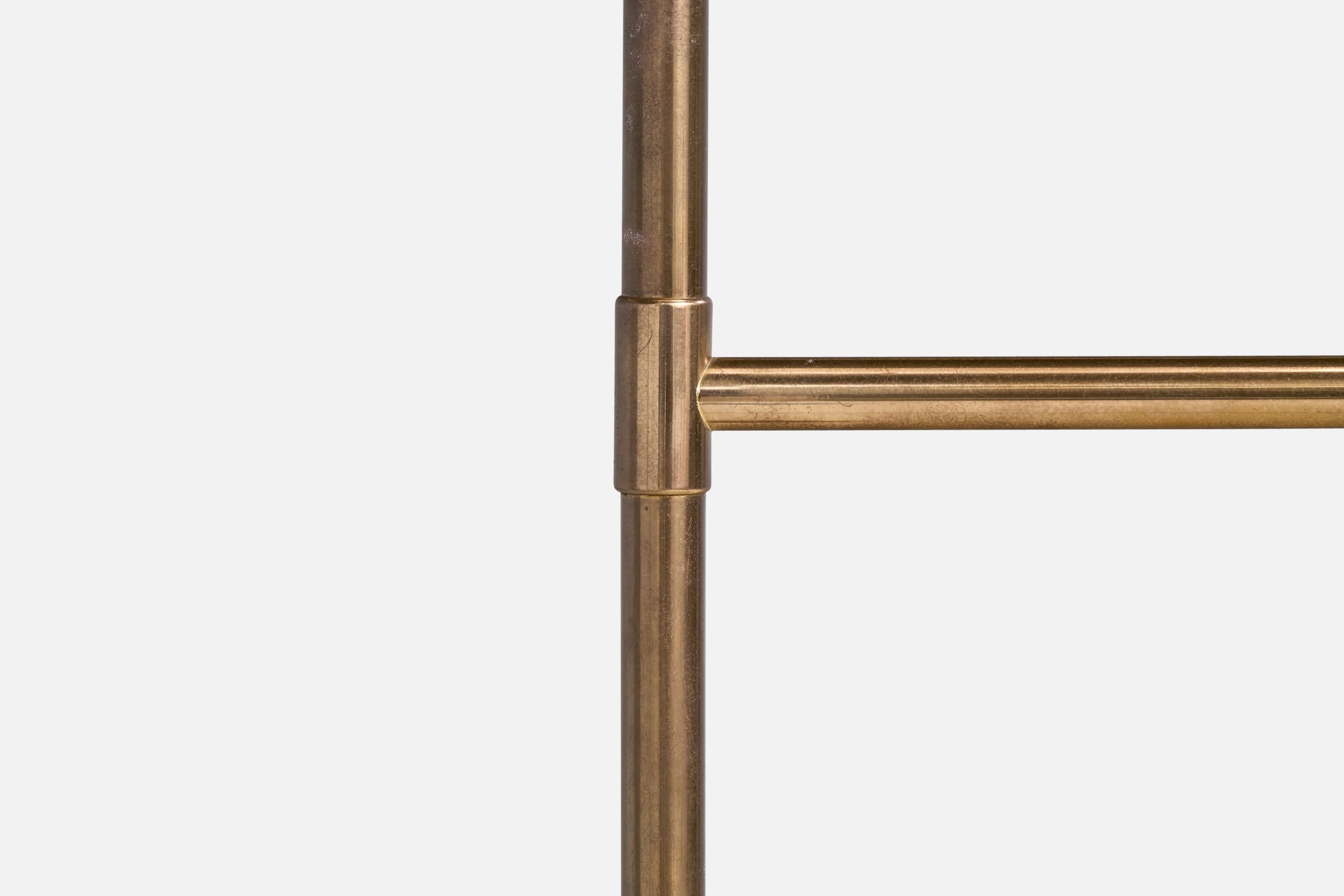 Mid-Century Modern Bergboms, Floor Lamps, Brass, Fabric, Sweden, 1970s For Sale