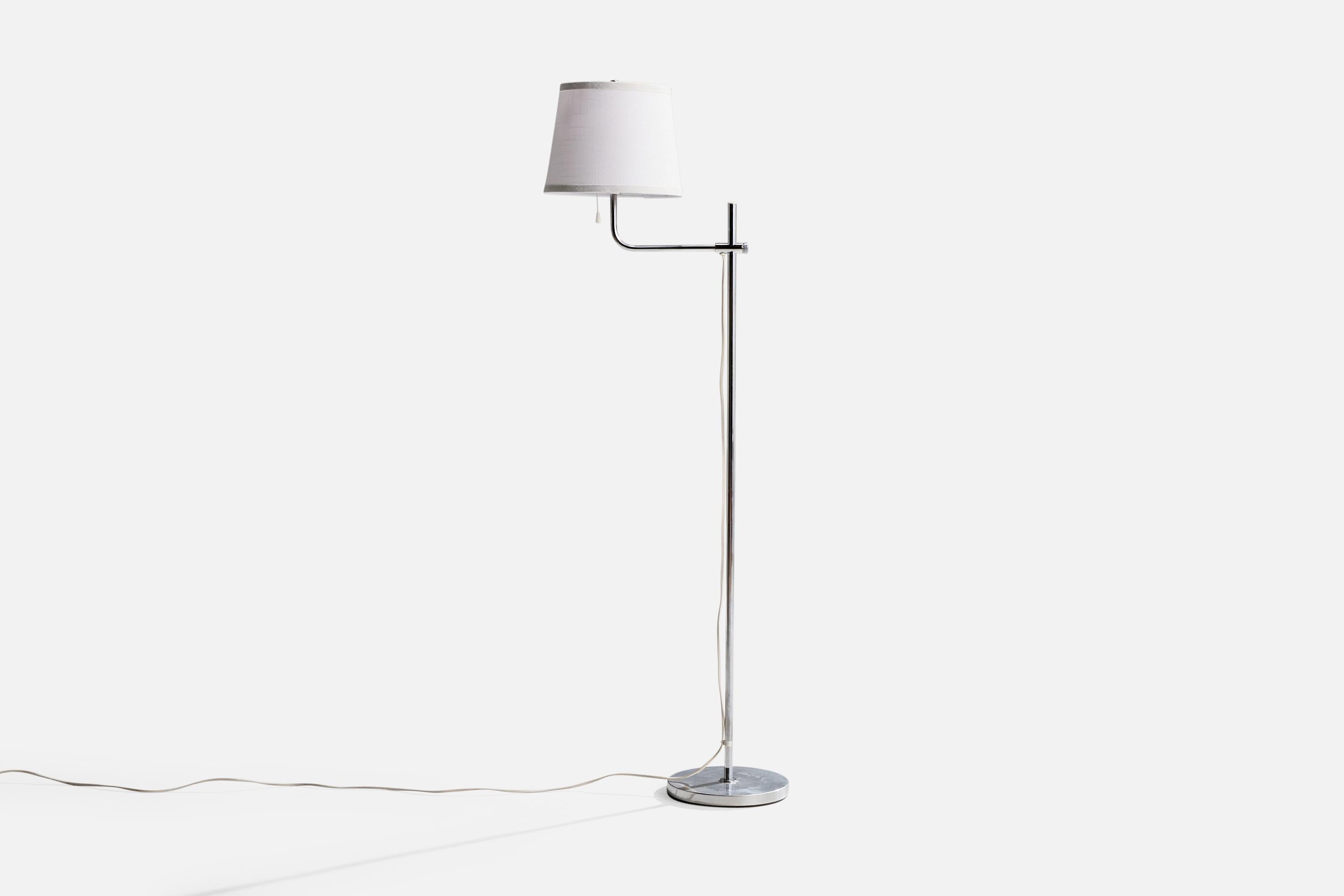 Mid-Century moderno Bergboms, Lampade da terra, Metallo, Fabrice, Svezia, anni '70 in vendita
