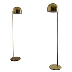 Bergboms "G-075" Floor Lamps in Brass Produced in Sweden, 1960s
