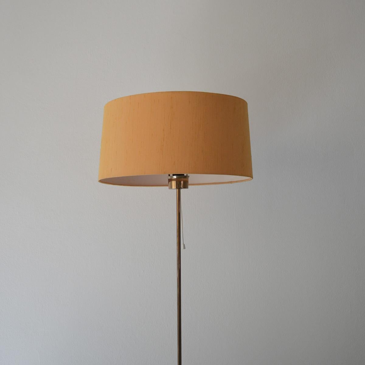 Scandinavian Modern Bergboms Model G-026 Swedish Brass Floor Lamp, 1960s For Sale