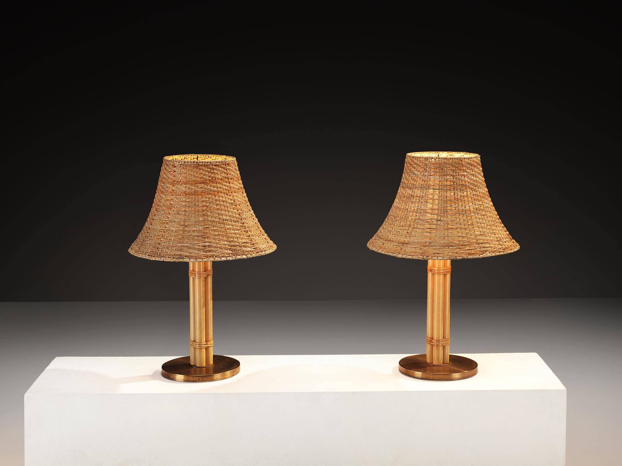 Bergboms, par de lámparas de mesa, modelo 