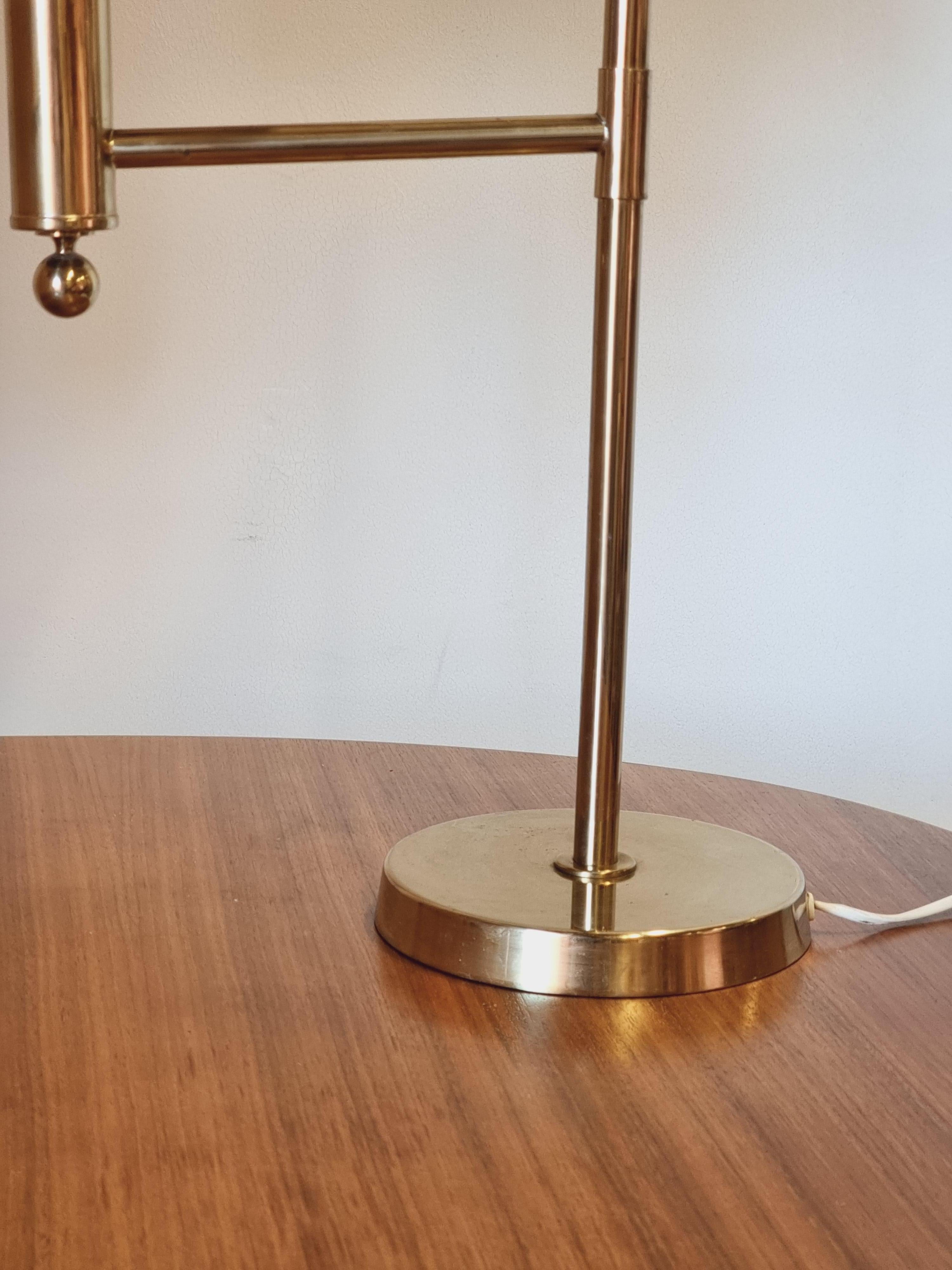 Bergboms, Pair of Brass Table Lamps 