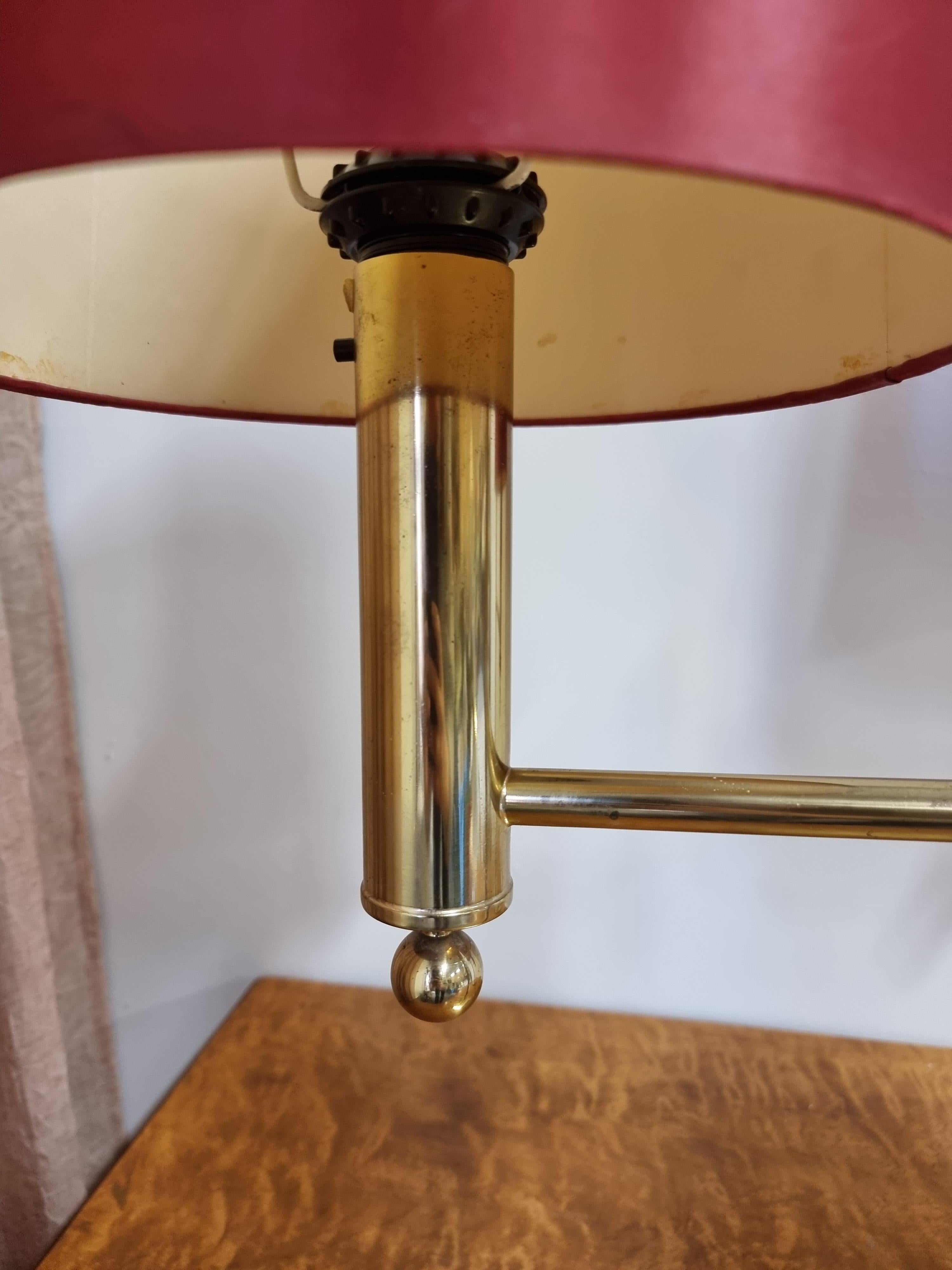 Late 20th Century Bergboms, Pair of Brass Table Lamps 