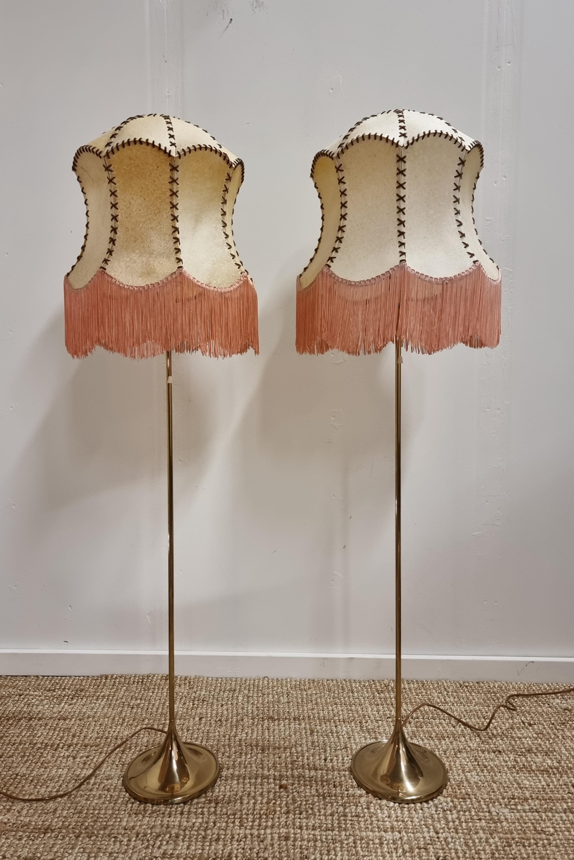 Bergboms, Pair of Floor Lamps, G-024, Brass, Scandinavian Modern / Midcentury For Sale 9