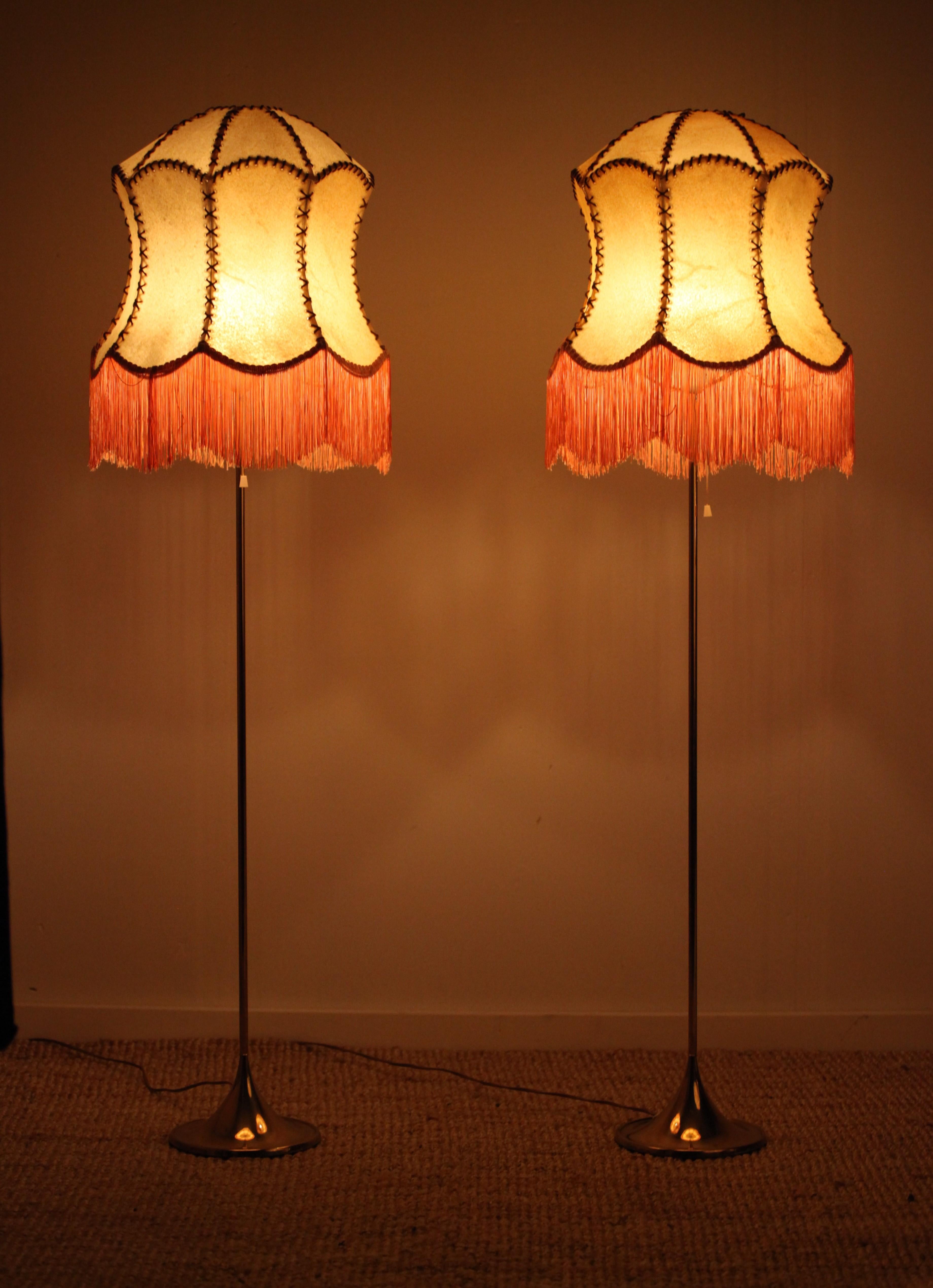 Swedish Bergboms, Pair of Floor Lamps, G-024, Brass, Scandinavian Modern / Midcentury For Sale