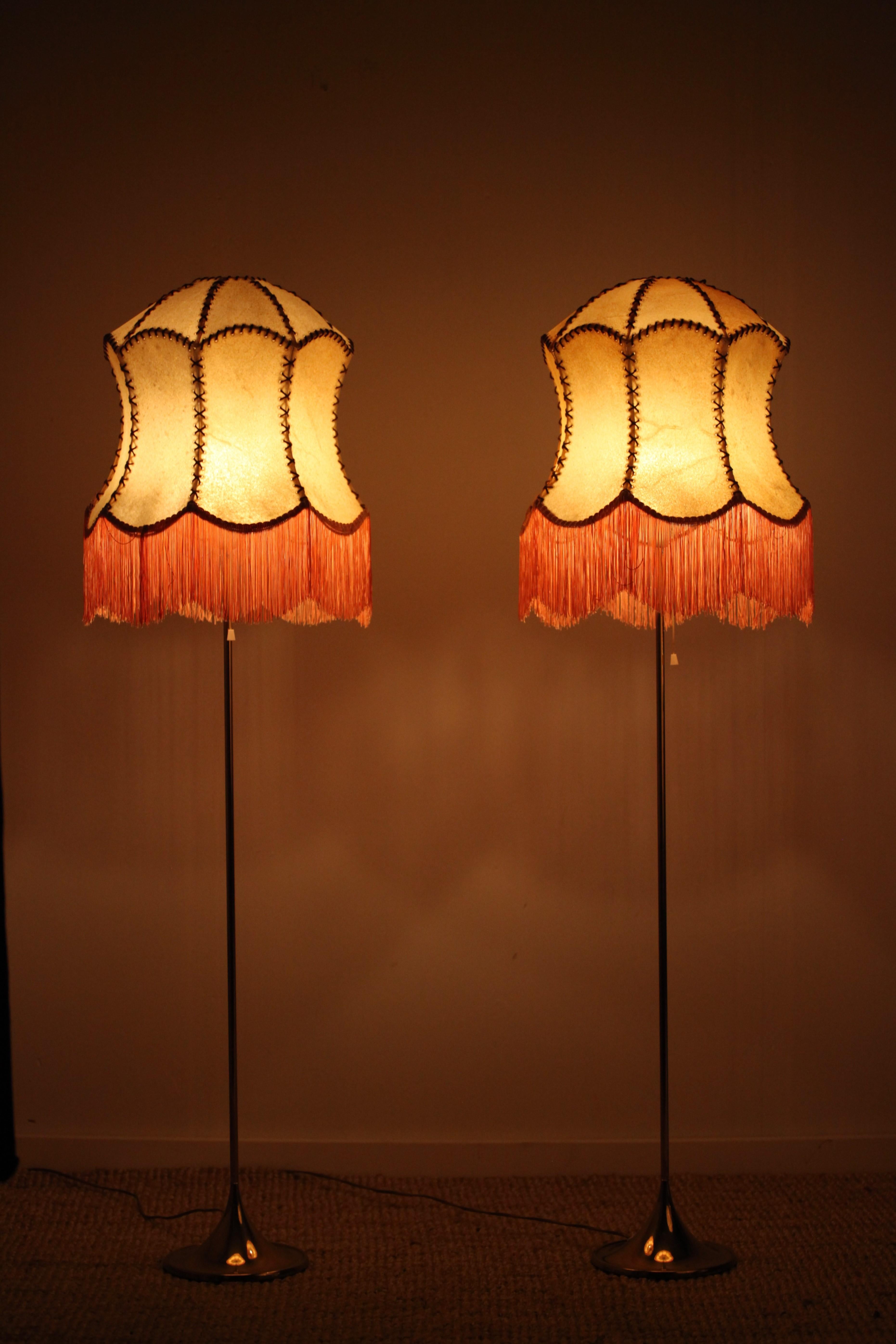 Bergboms, Pair of Floor Lamps, G-024, Brass, Scandinavian Modern / Midcentury In Good Condition For Sale In Stockholm, SE