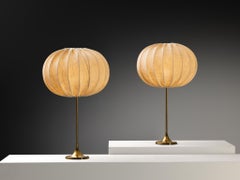 Bergboms Pair of Large 'B-017' Table Lamps in Brass