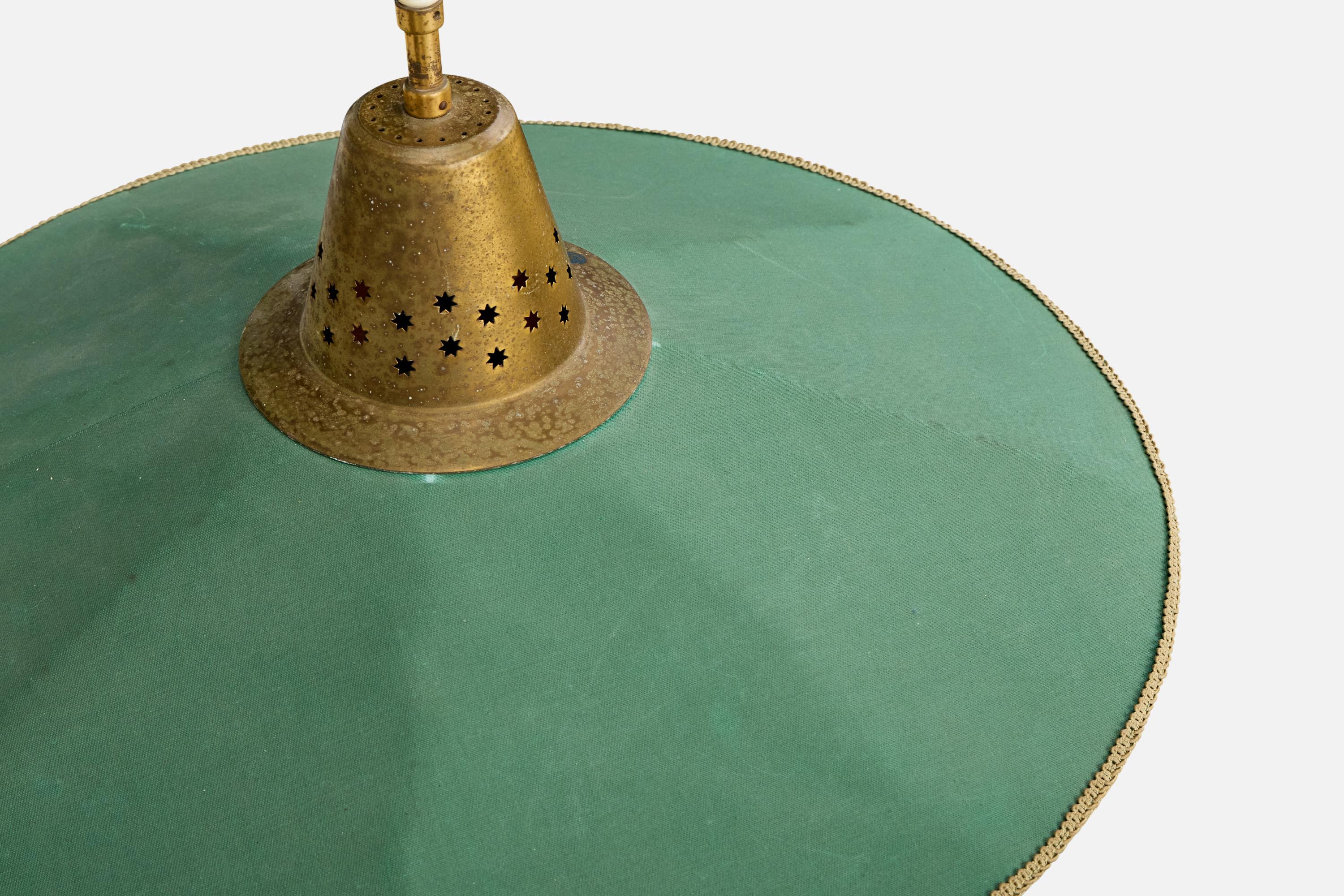 Bergboms, lampe à suspension, laiton, Fabrice, Wood, Suède, années 1950 en vente 1