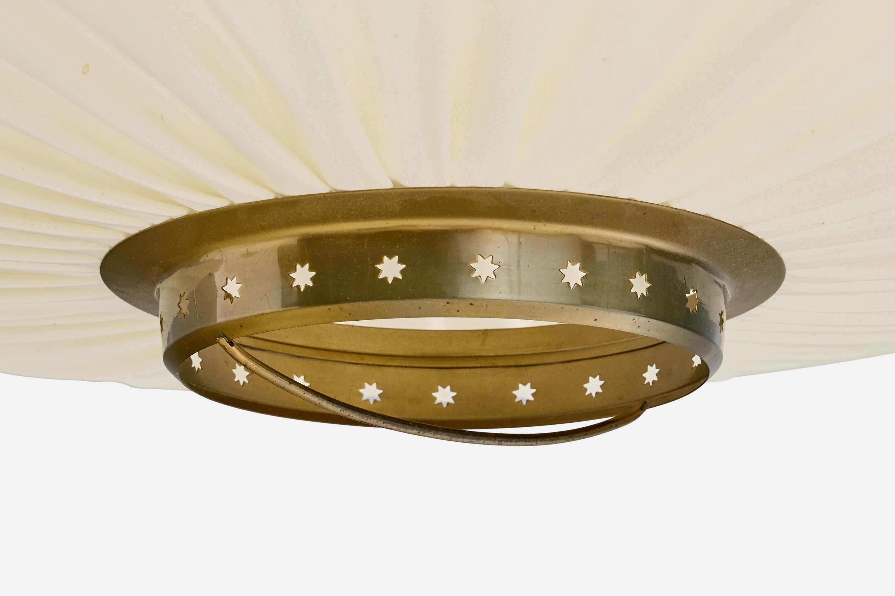 Bergboms, lampe à suspension, laiton, Fabrice, Wood, Suède, années 1950 en vente 2