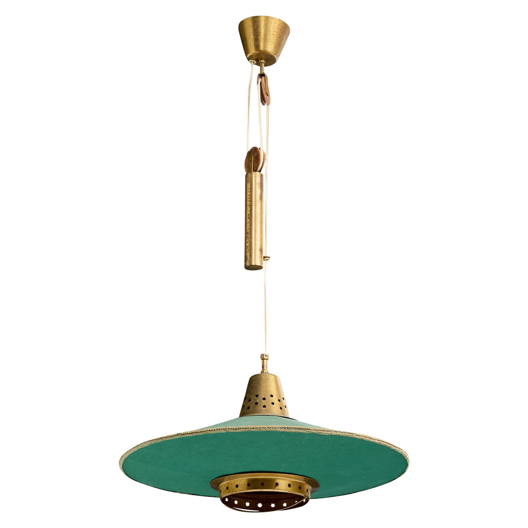 Bergboms, Lampada a sospensione, Ottone, Fabrice, Wood, Svezia, anni
50