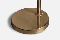 Bergboms, Sizable Table Lamp, Brass, Glass, Sweden, 1970s