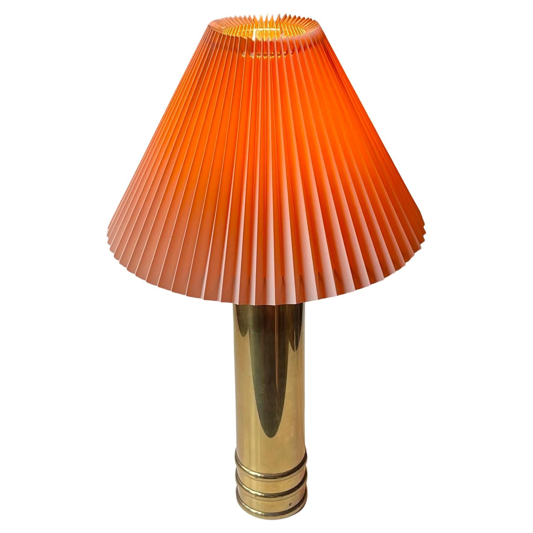 Bergboms Sweden - Pink Shaded Table Lamp in Brass, 1960s
