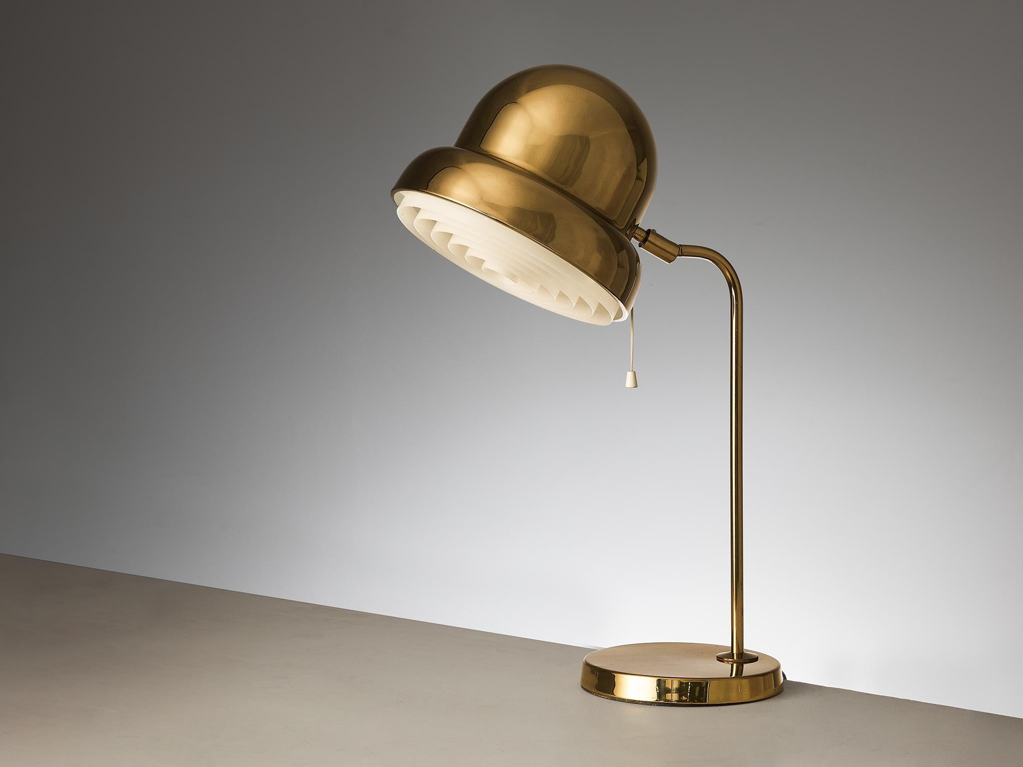 Mid-20th Century Bergboms Swedish Desk Lamp in Brass