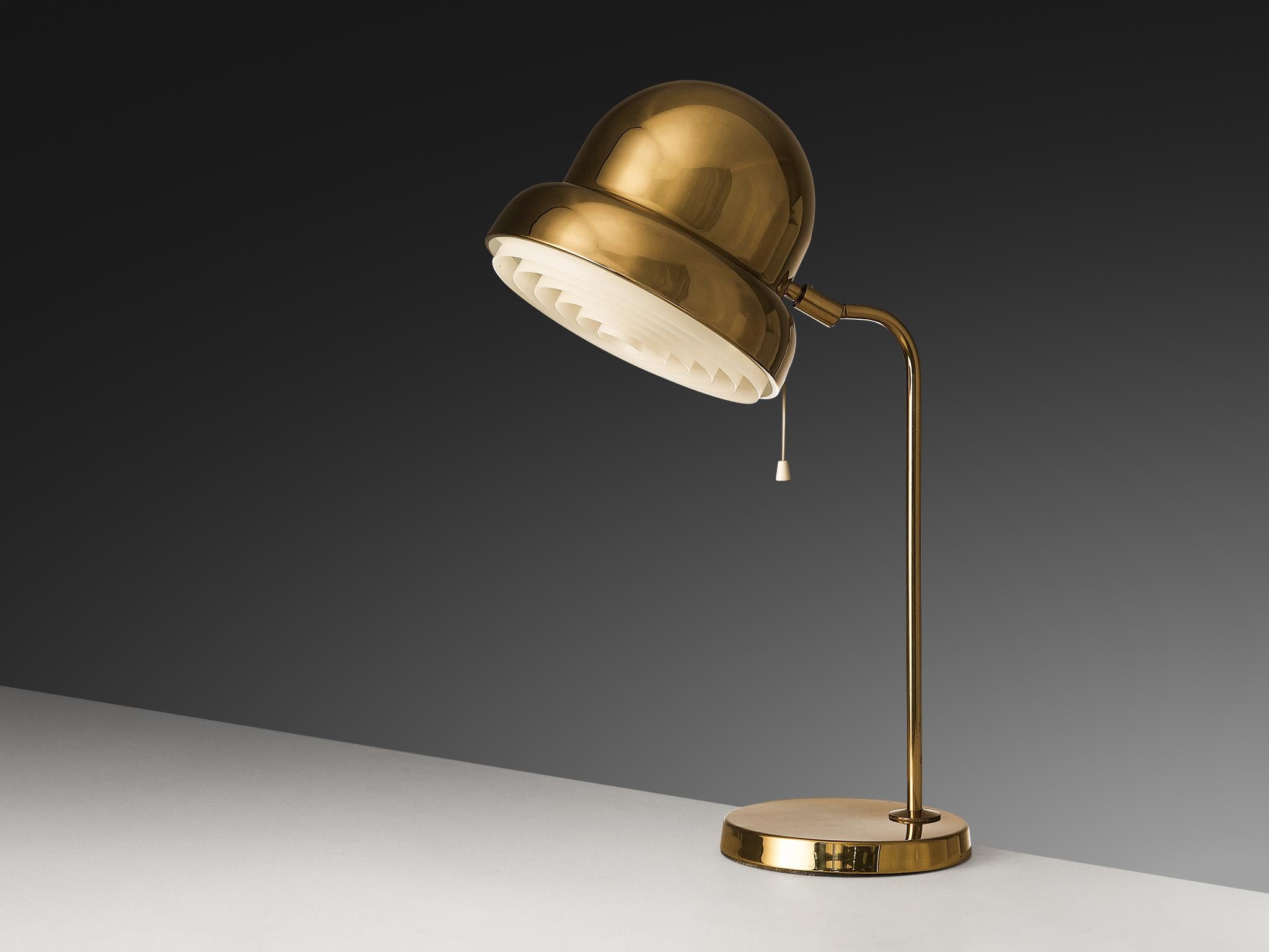 Metal Bergboms Swedish Desk Lamp in Brass For Sale