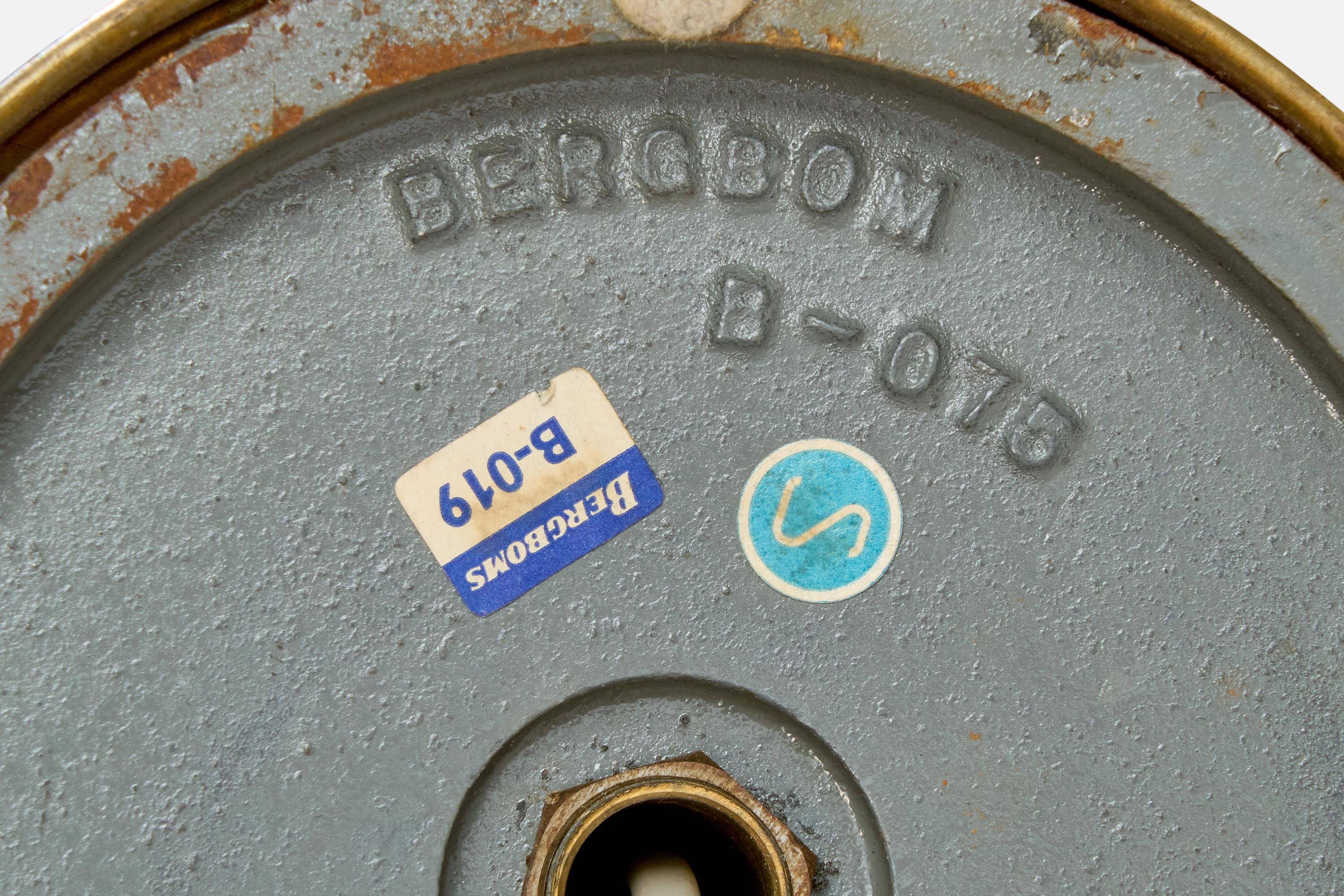 Bergboms, Lámpara de mesa, Latón, Tela, Suecia, Años 1970 en Bueno estado para la venta en High Point, NC