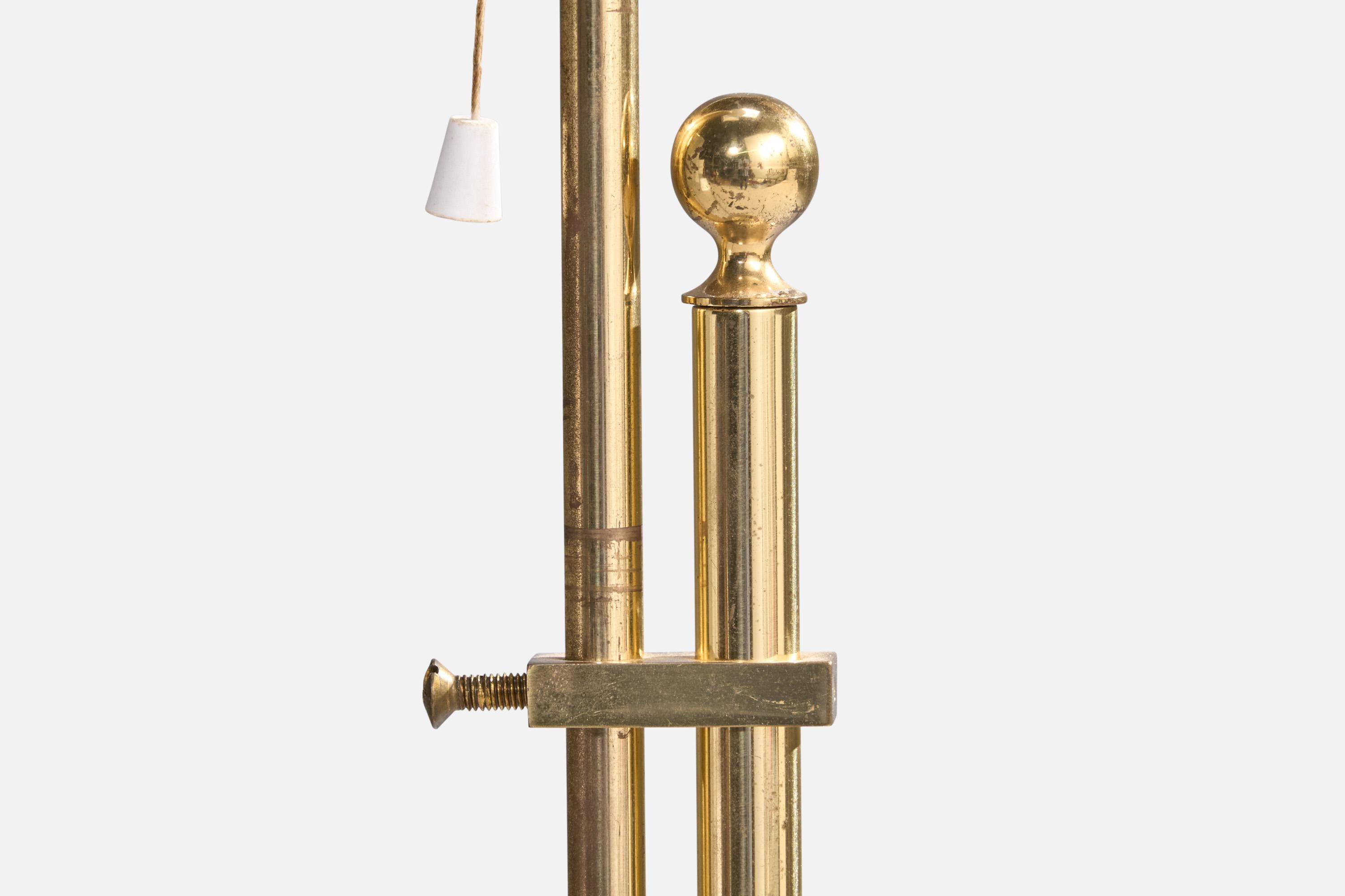 Bergboms, Tischlampe, Messing, Schweden, 1980er Jahre (Ende des 20. Jahrhunderts) im Angebot