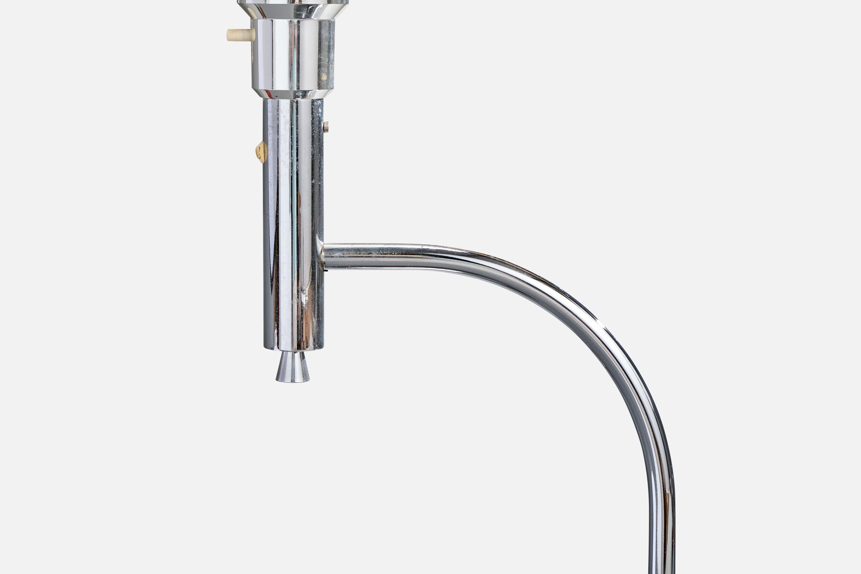 Swedish Bergboms, Table Lamp, Chrome, Sweden, 1970s For Sale