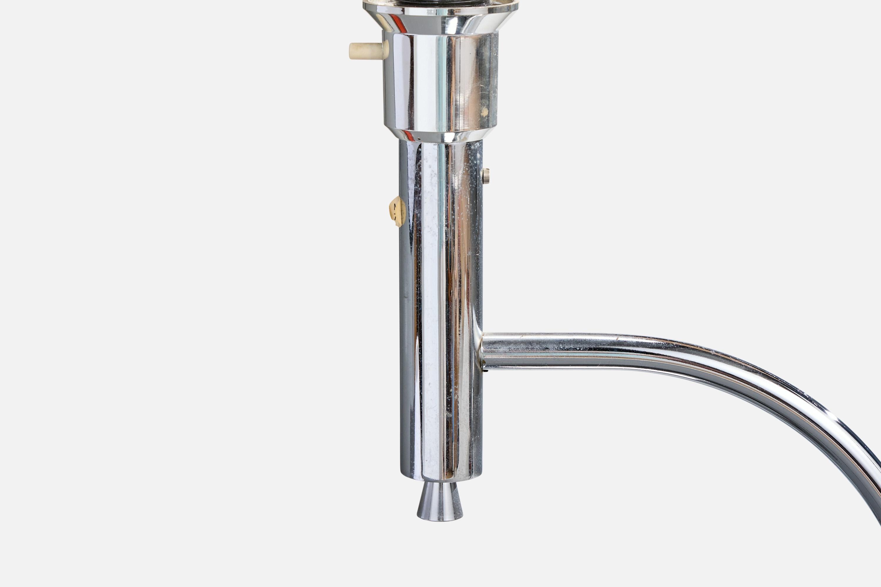 Bergboms, Table Lamp, Chrome, Sweden, 1970s In Good Condition For Sale In High Point, NC