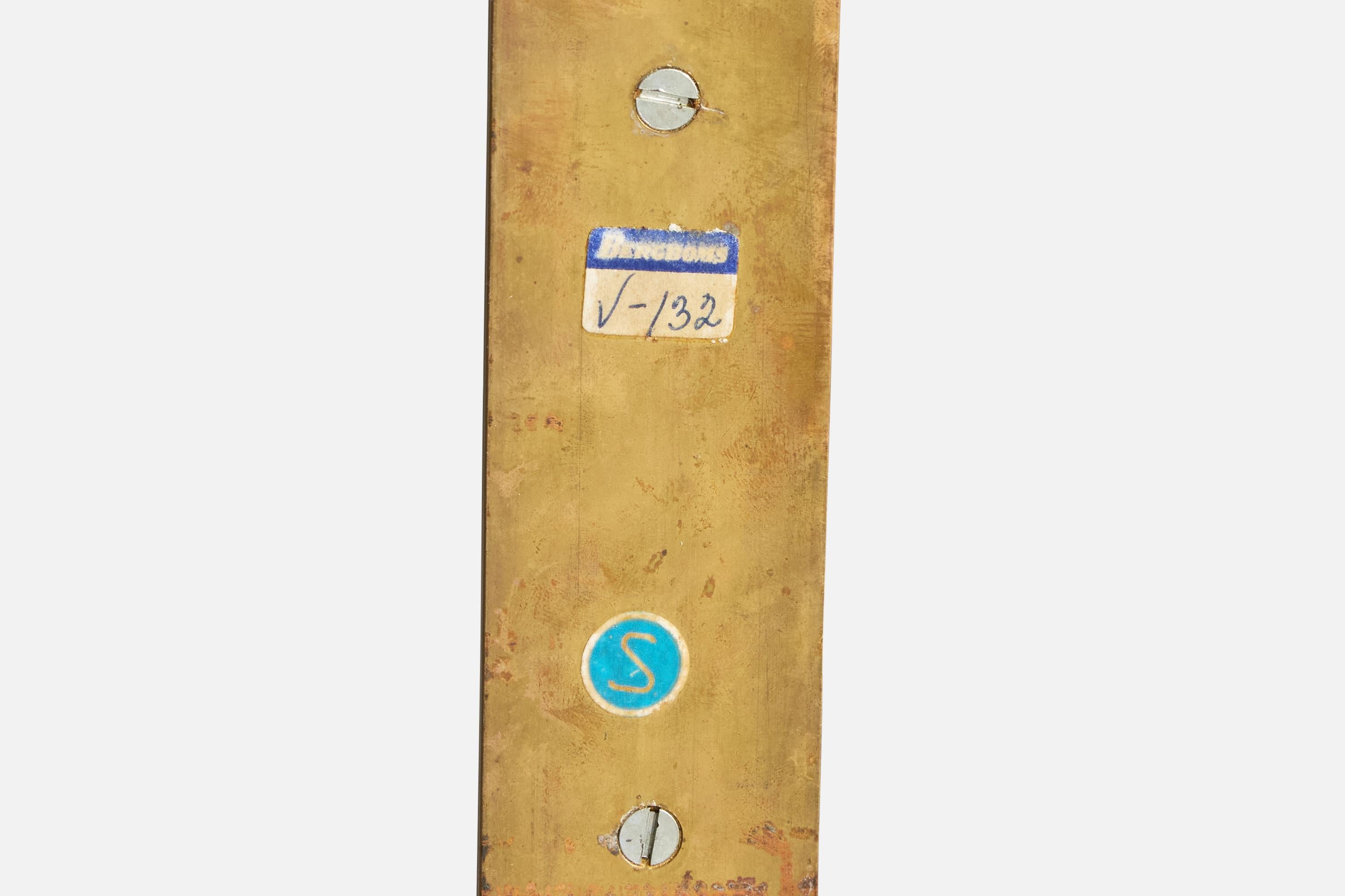 Bergboms, Wall Light, Brass, Fabric, Sweden, 1970s For Sale 4