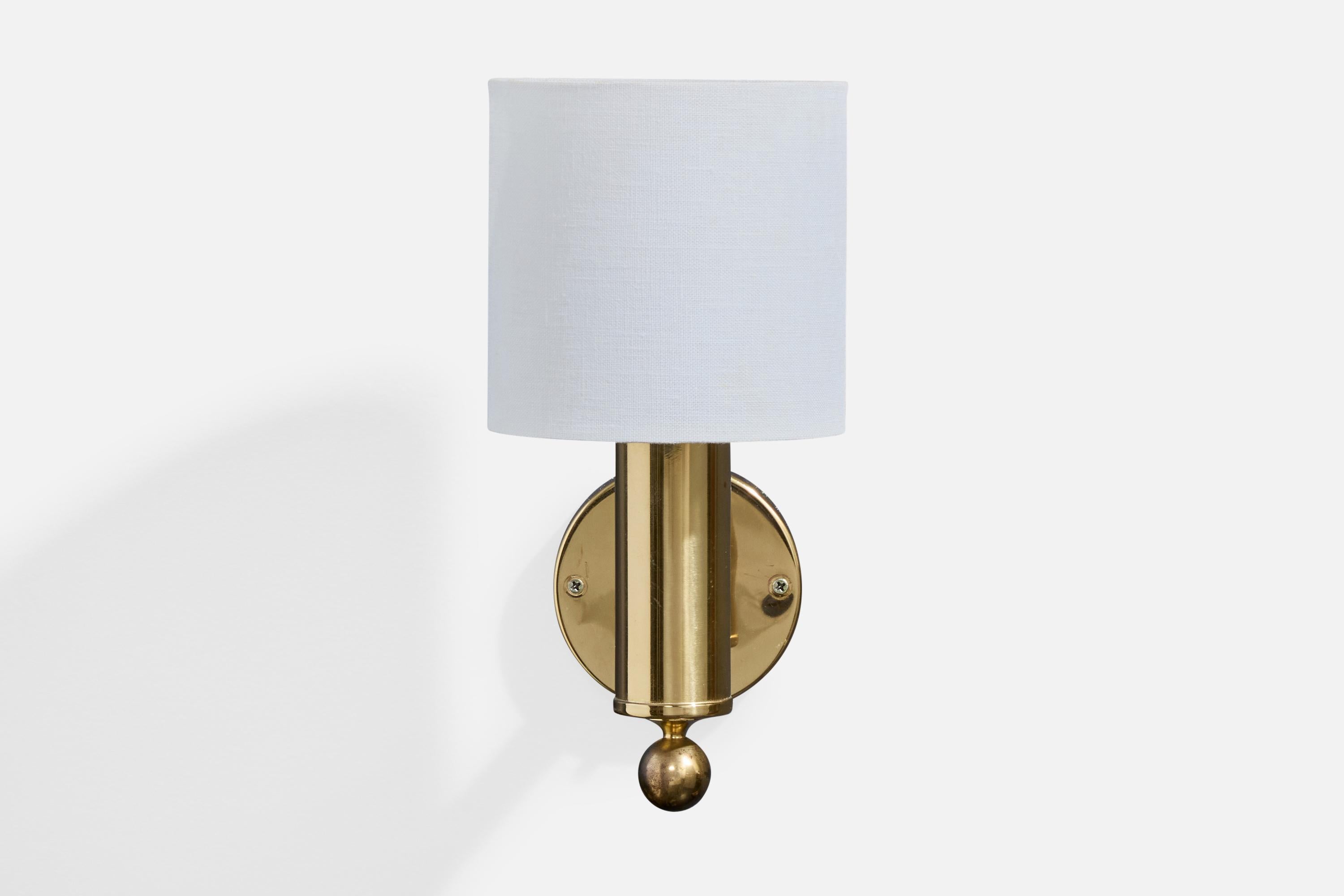 Svedese Bergboms, Lampada da parete, Ottone, Fabrice, Svezia, anni '1970 in vendita