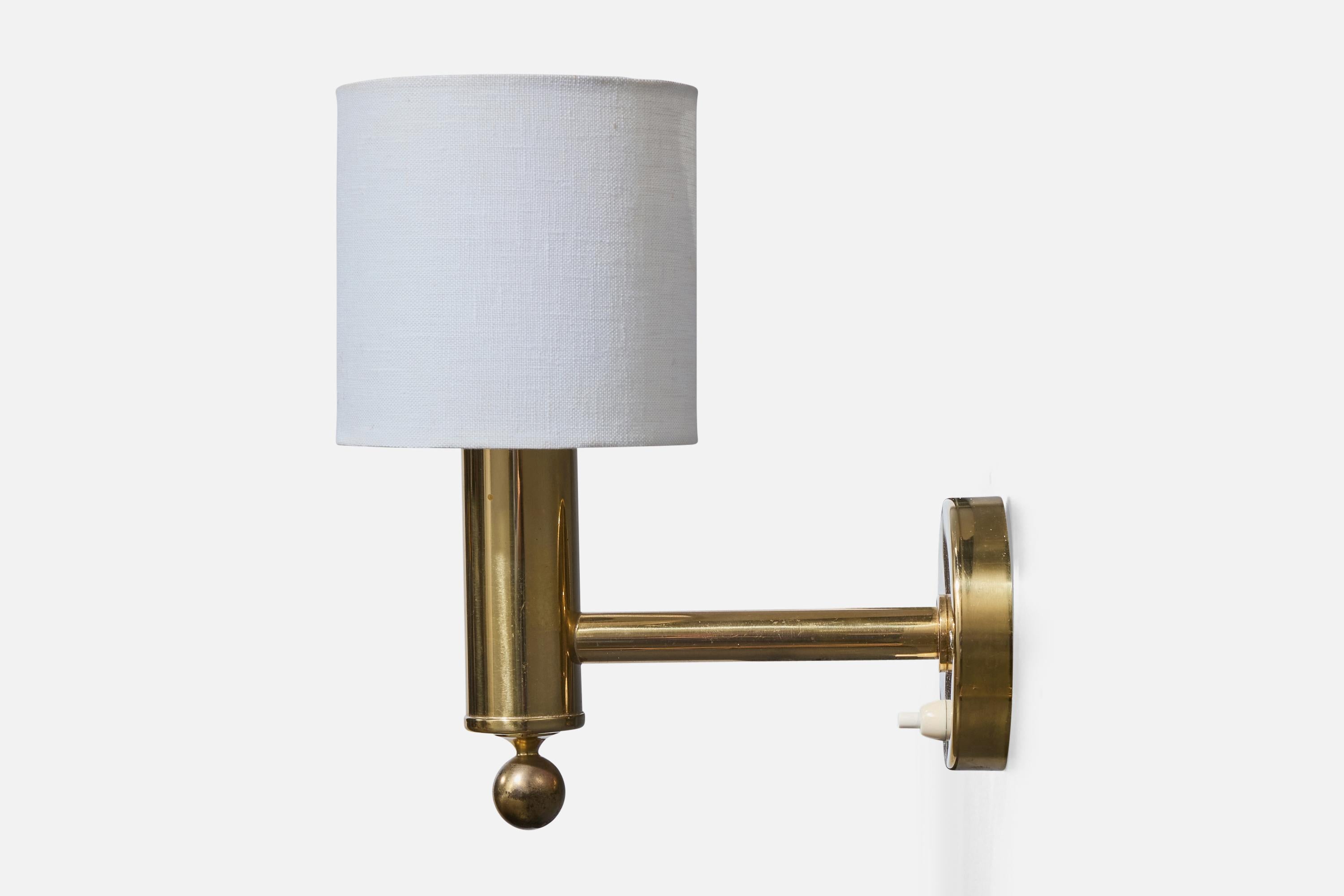 Bergboms, Lampada da parete, Ottone, Fabrice, Svezia, anni '1970 In condizioni buone in vendita a High Point, NC