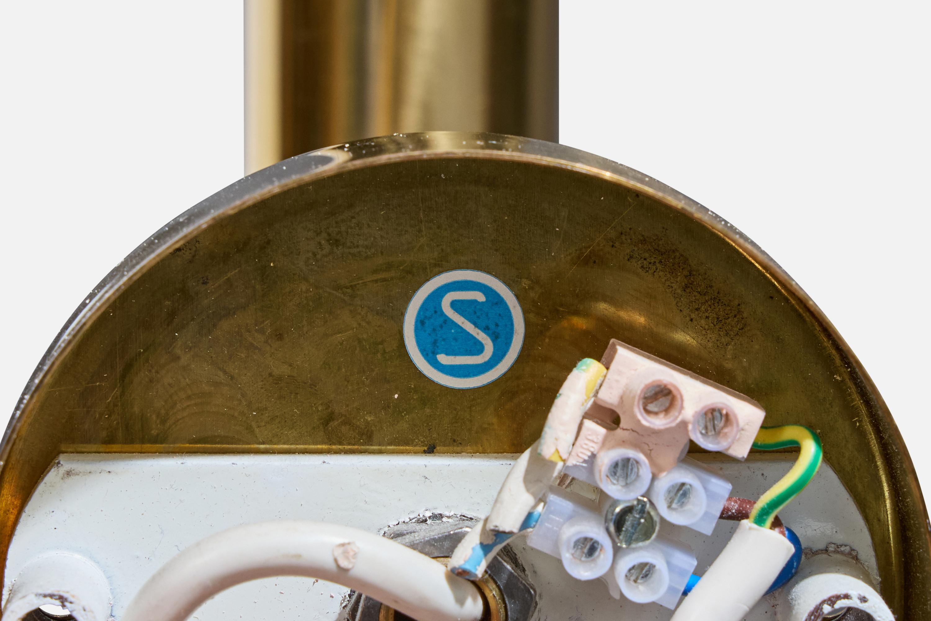 Bergboms, Lampada da parete, Ottone, Fabrice, Svezia, anni '1970 in vendita 3