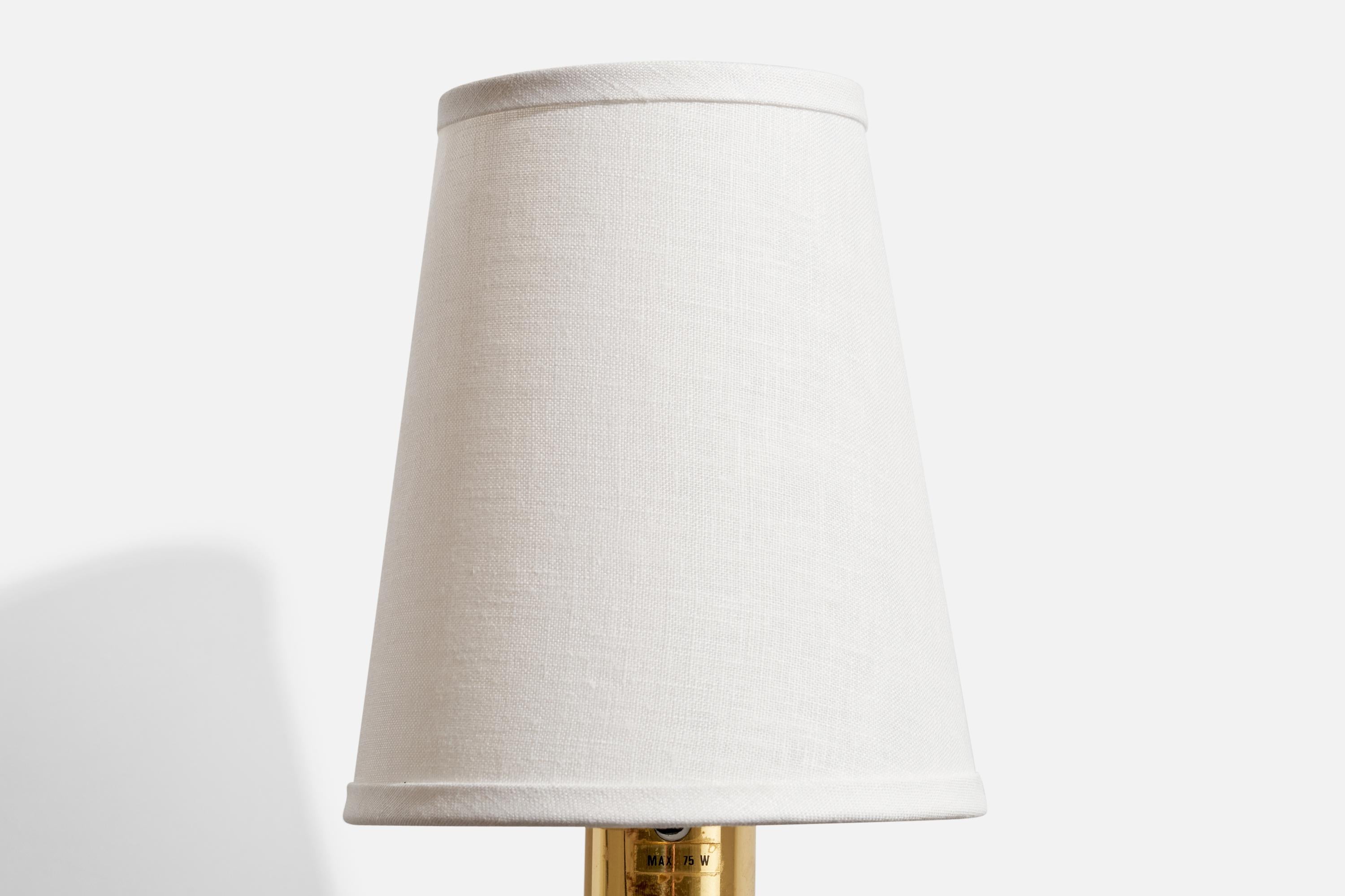 Bergboms, Wall Light, Brass, Fabric, Sweden, 1990s 3
