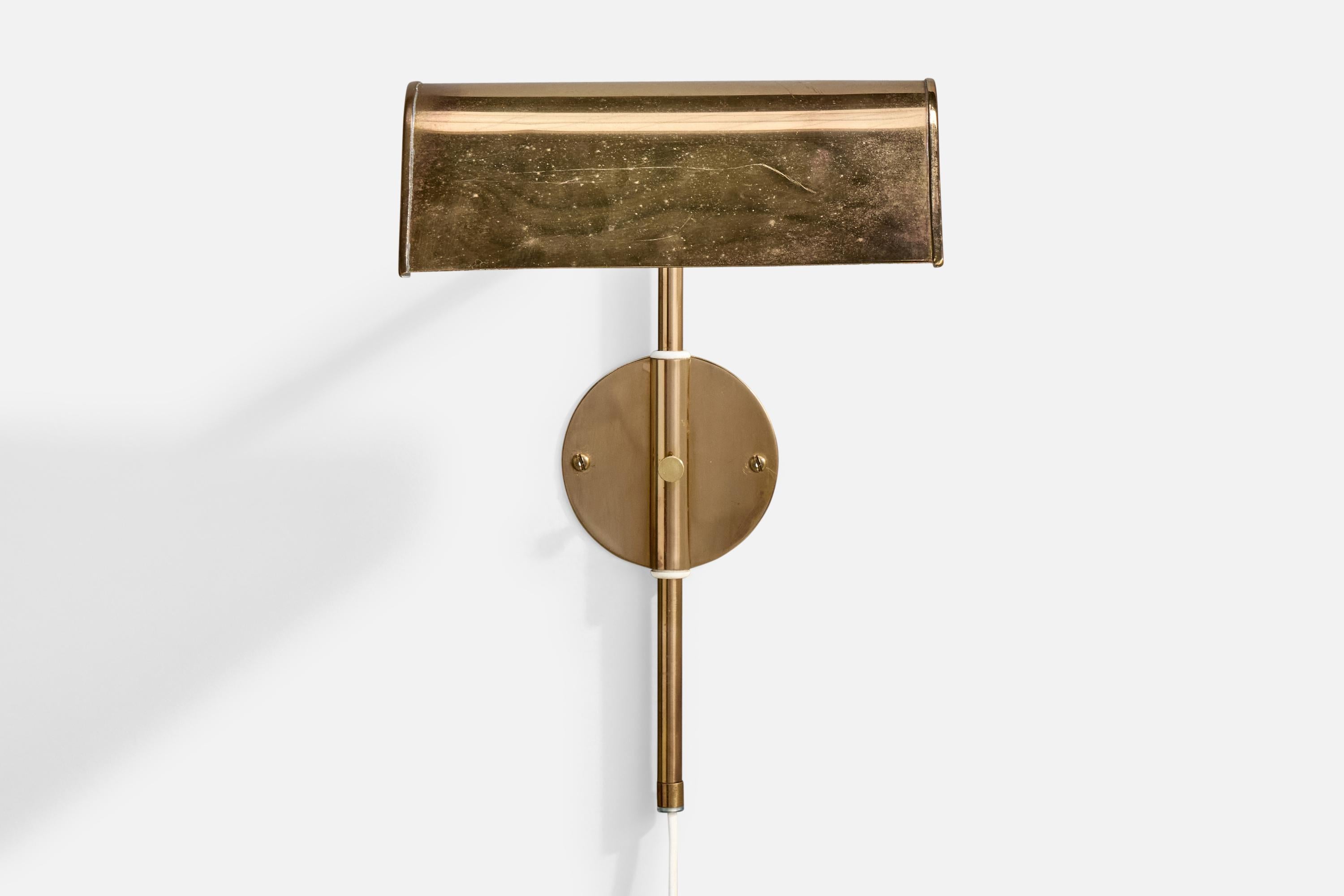 Mid-Century Modern Bergboms, applique murale, laiton, Suède, années 1970 en vente