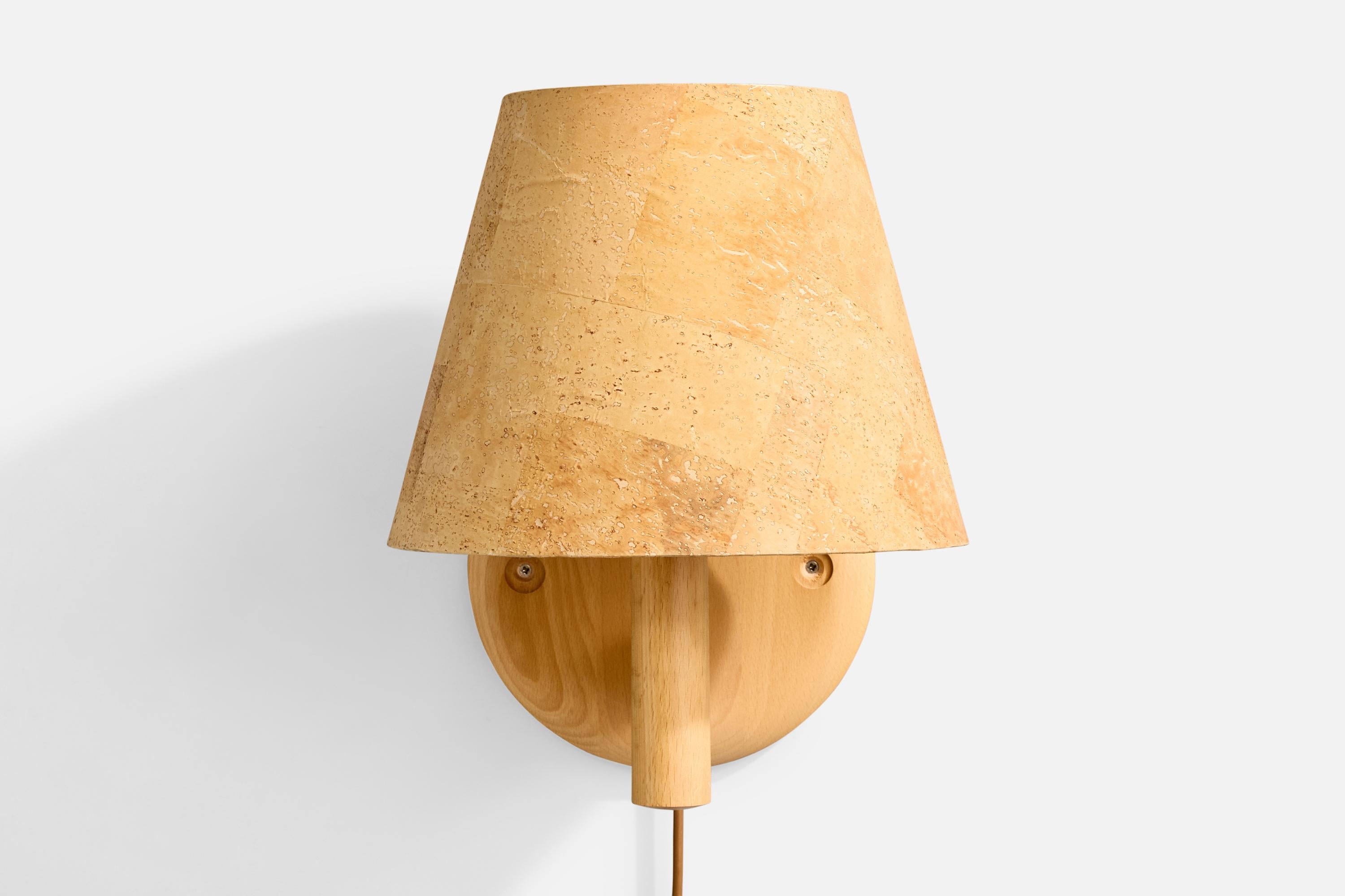 Bergboms, Aplique, Madera, Papel, Suecia, 1970s Moderno de mediados de siglo en venta
