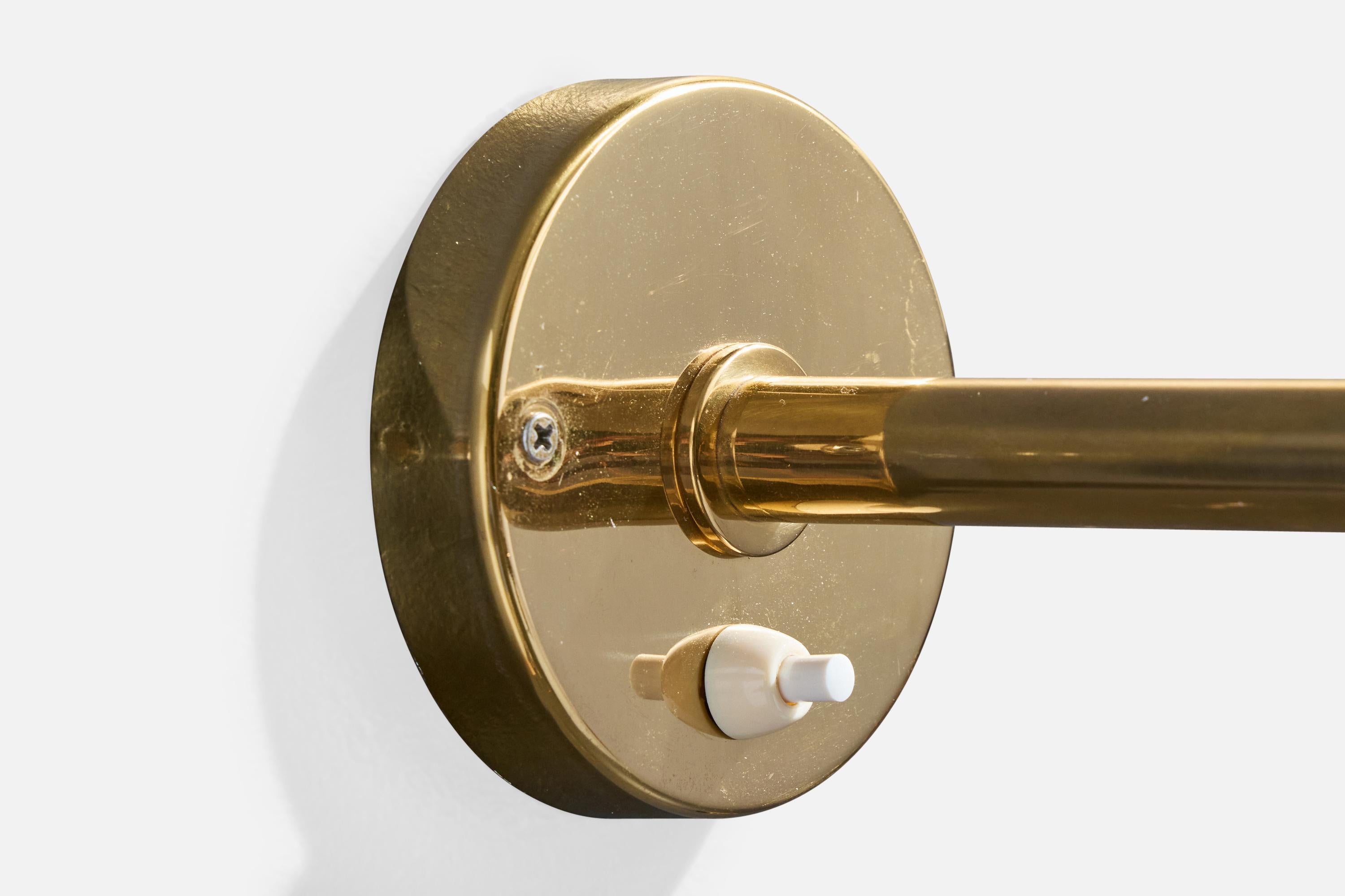 Bergboms, Luci da parete, Ottone, Tessuto, Svezia, anni '1970 in vendita 2