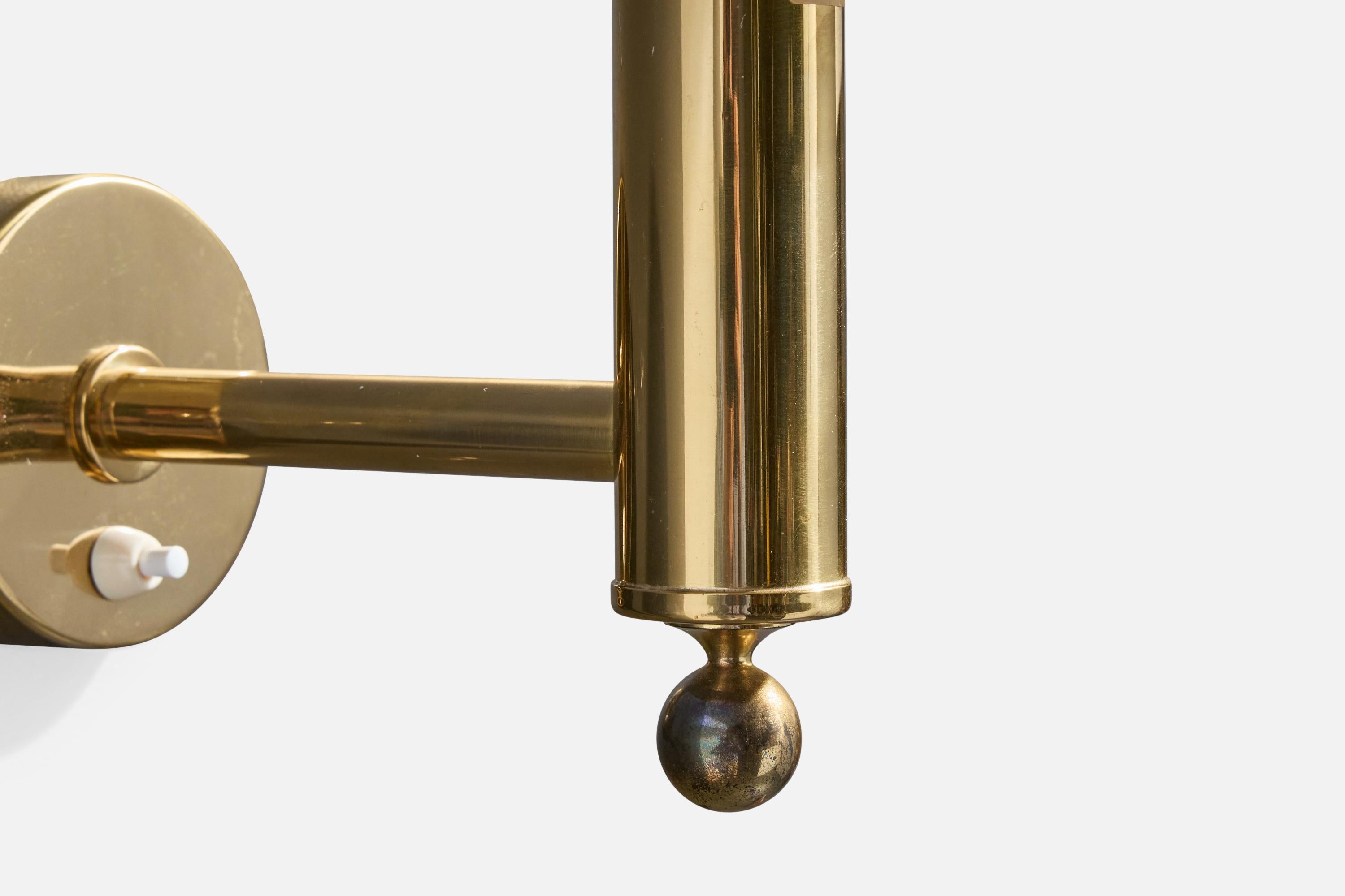Bergboms, Luci da parete, Ottone, Tessuto, Svezia, anni '1970 in vendita 3